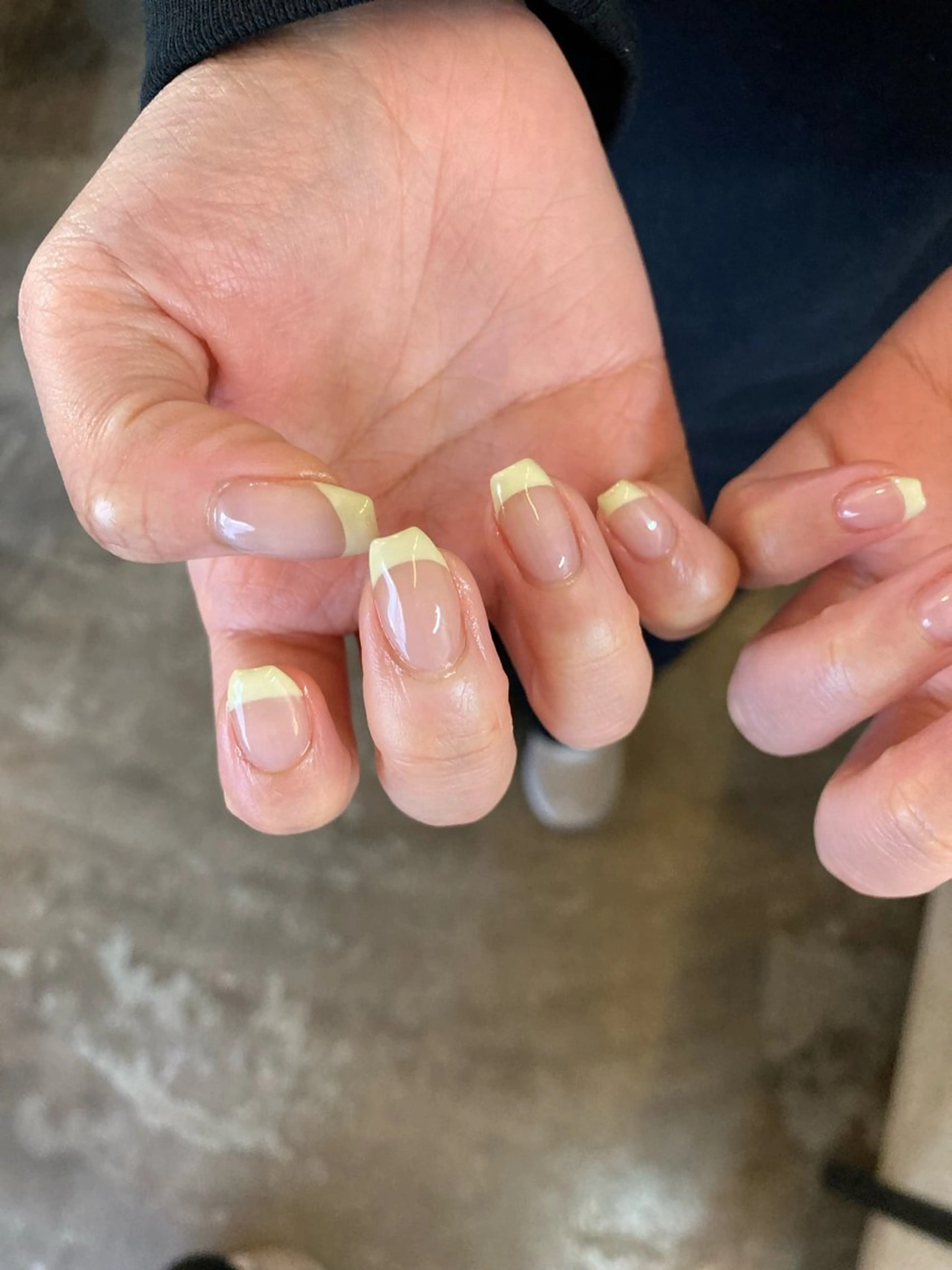 ネイル フレンチネイル 黄色 ハンドネイル DEEP nail salonのネイルデザイン