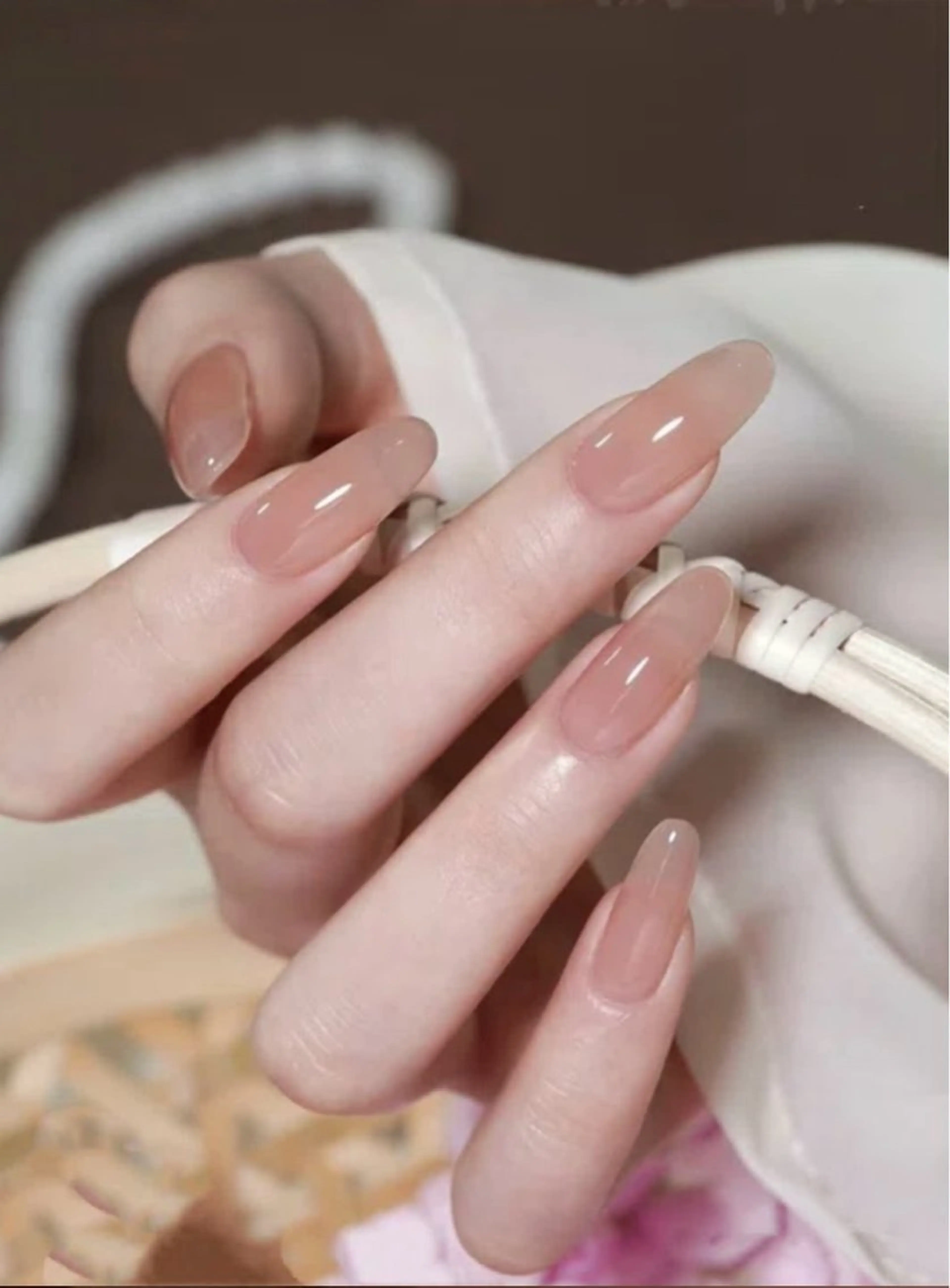 ネイル チークネイル 長さ出し フラワーネイル フレンチネイル ガーリー sun nail池袋 モデル募集のネイルデザイン