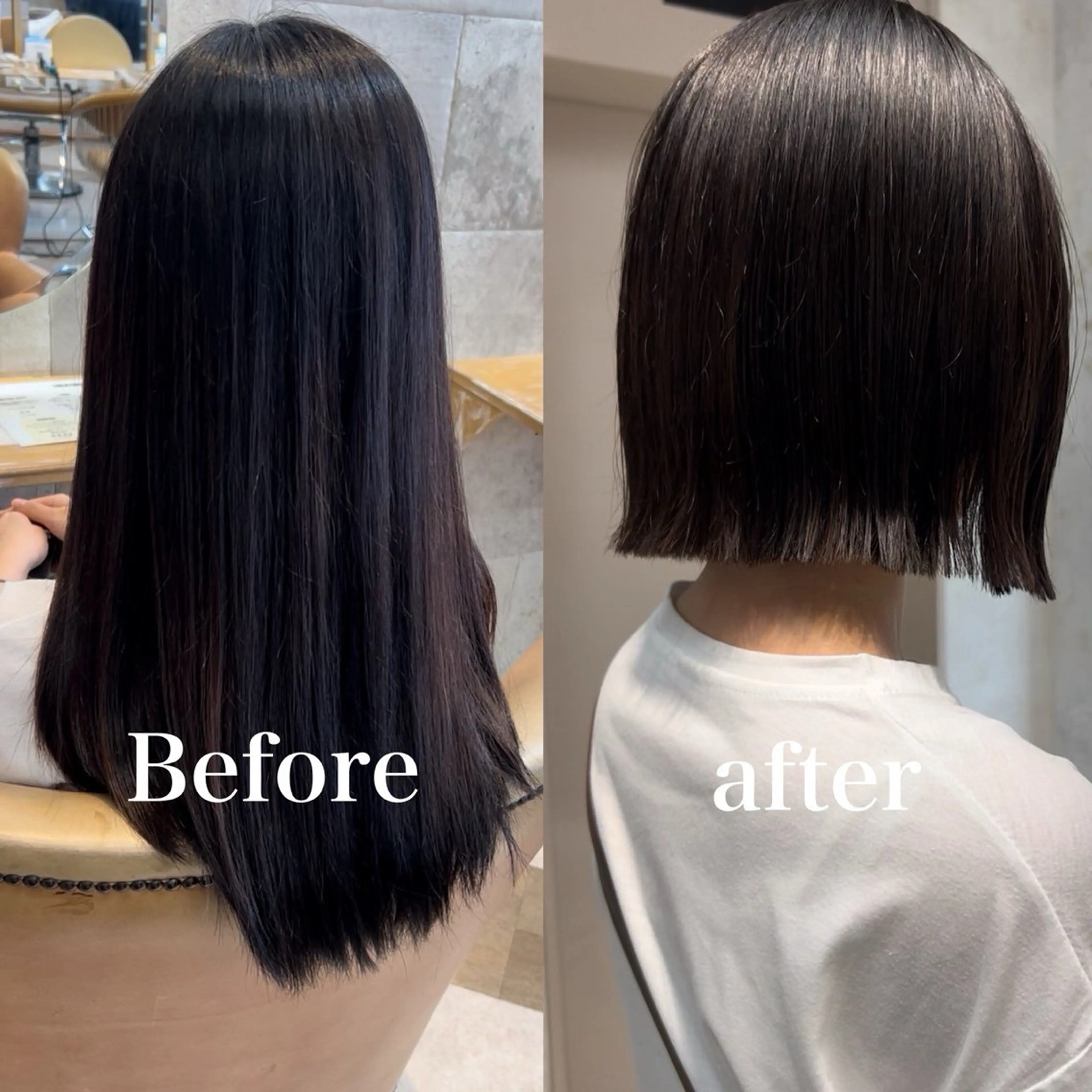 ミディアム カット ヘアカラー トリートメント Lond robinのヘアスタイル