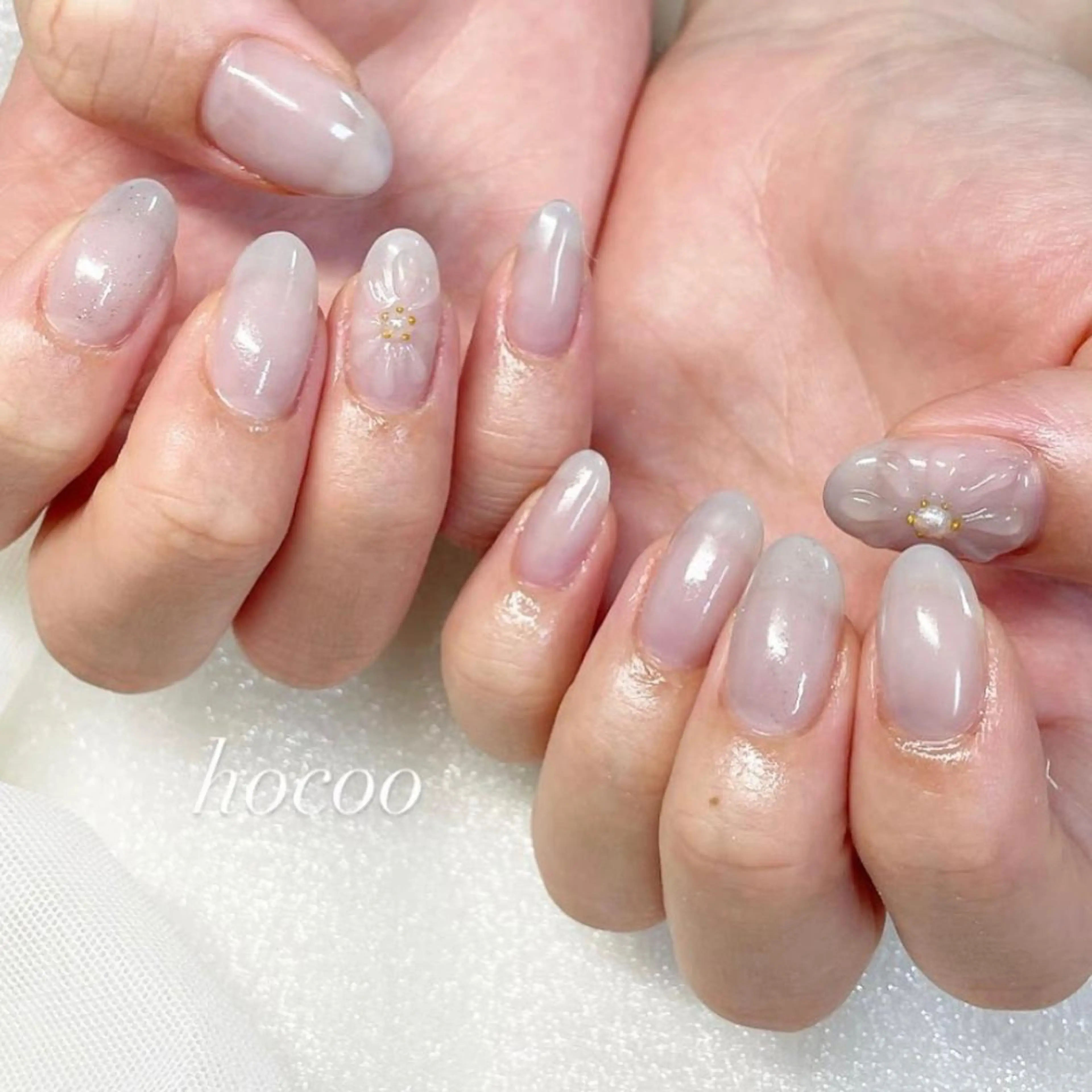 ネイル ブルー hocoo ホクのネイルデザイン