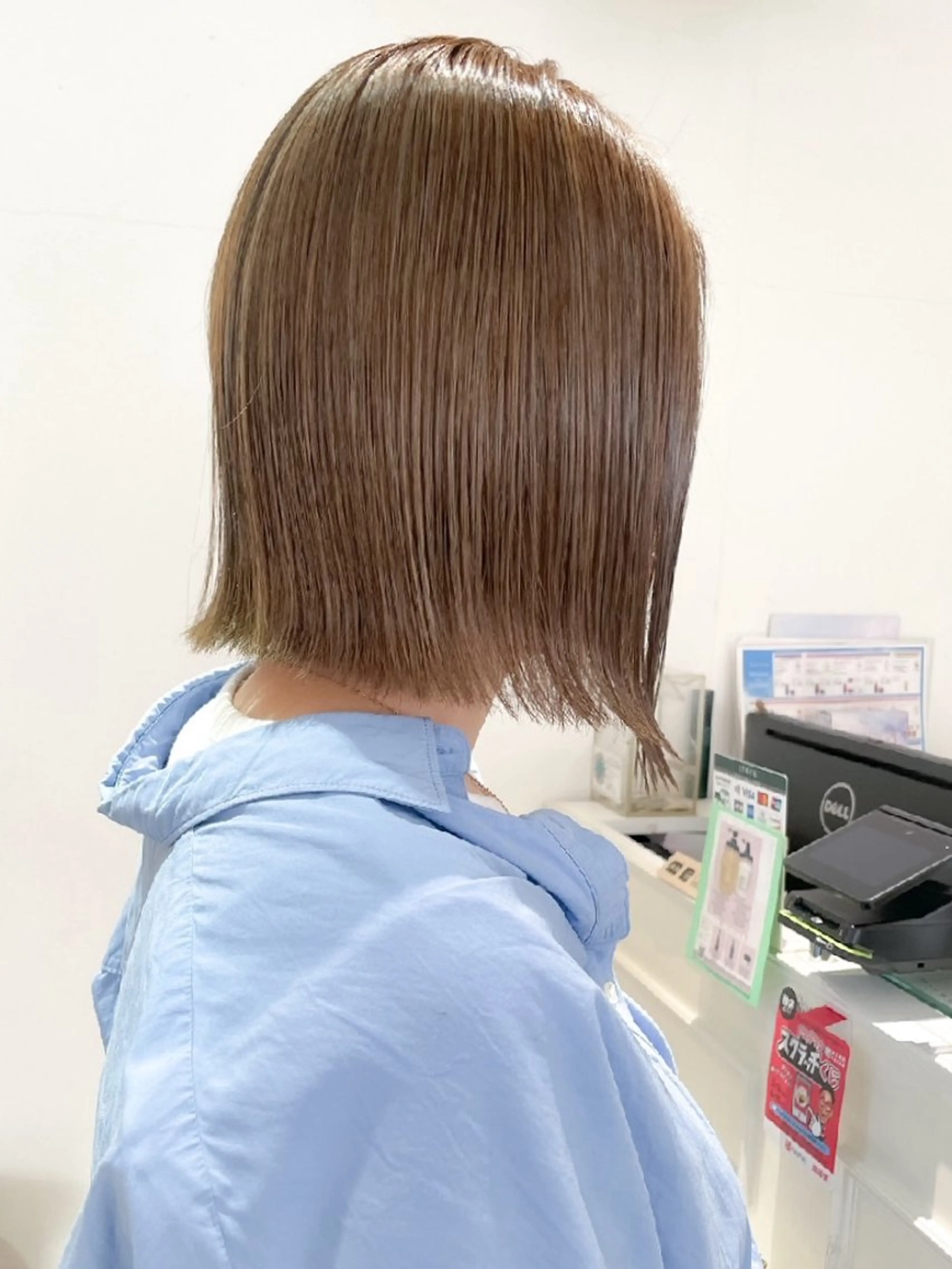 ミディアム カラー ベージュカラー ブリーチ ダブルカラー ブリーチなしカラー 縮毛矯正 カット ヘアカラー ＭＩＹＵ/透明感 渋谷/ベージュカラーのヘアスタイル