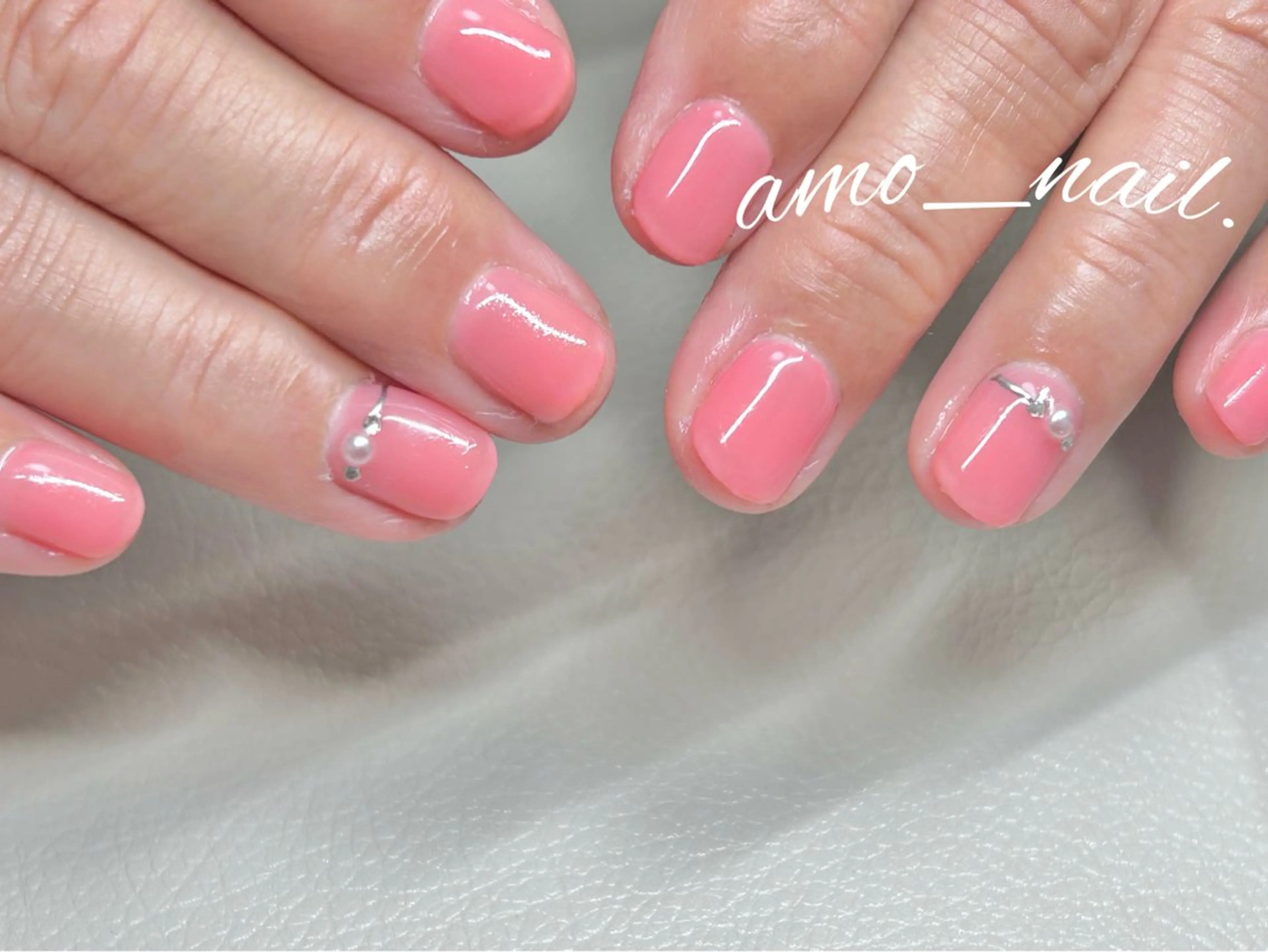 ネイル シンプルネイル ハンドネイル amo_nail 岡山市南区自宅ネイルのネイルデザイン