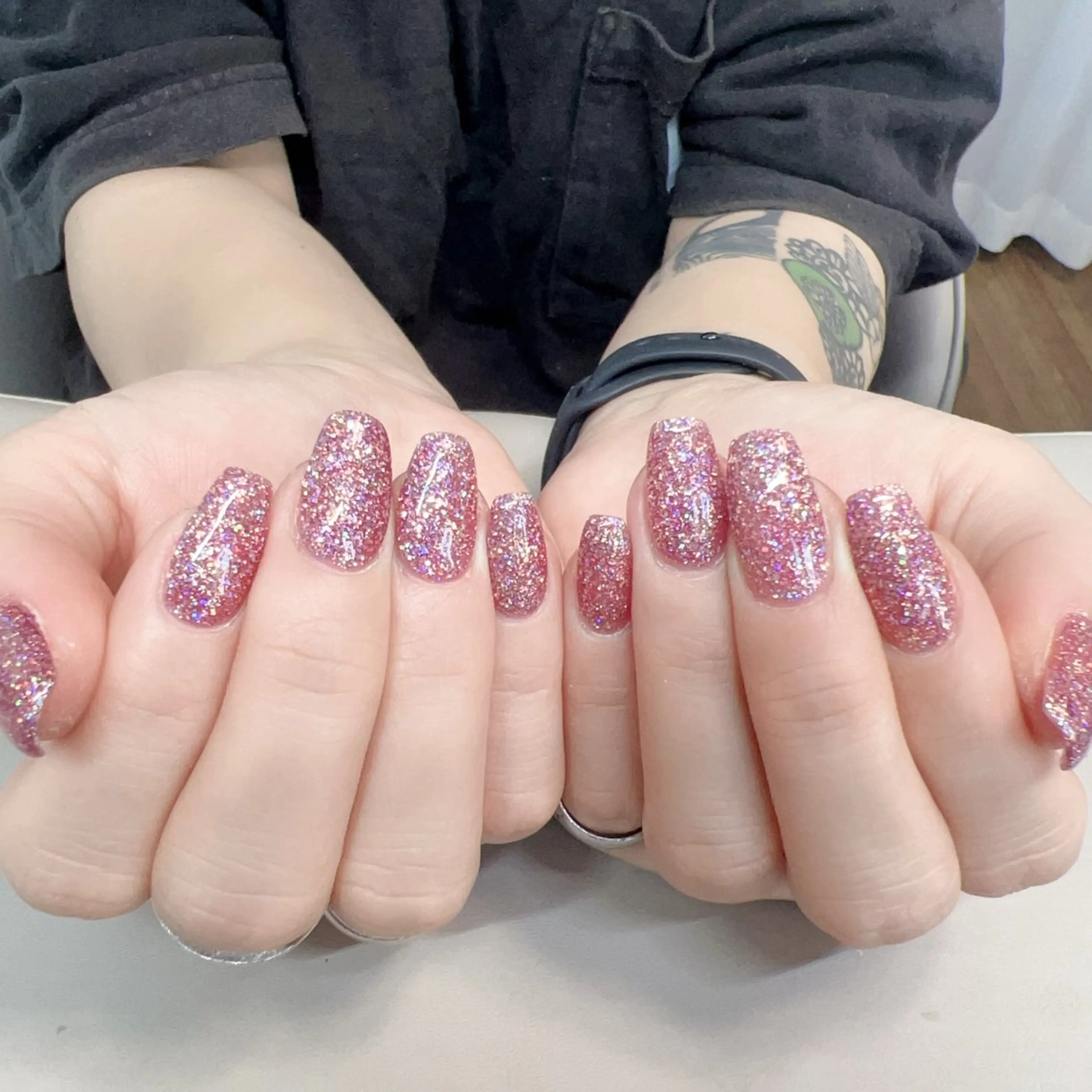 ネイル アニマル柄 アートネイル オーロラネイル べっ甲ネイル ブラウン Rika Nail ellaのネイルデザイン