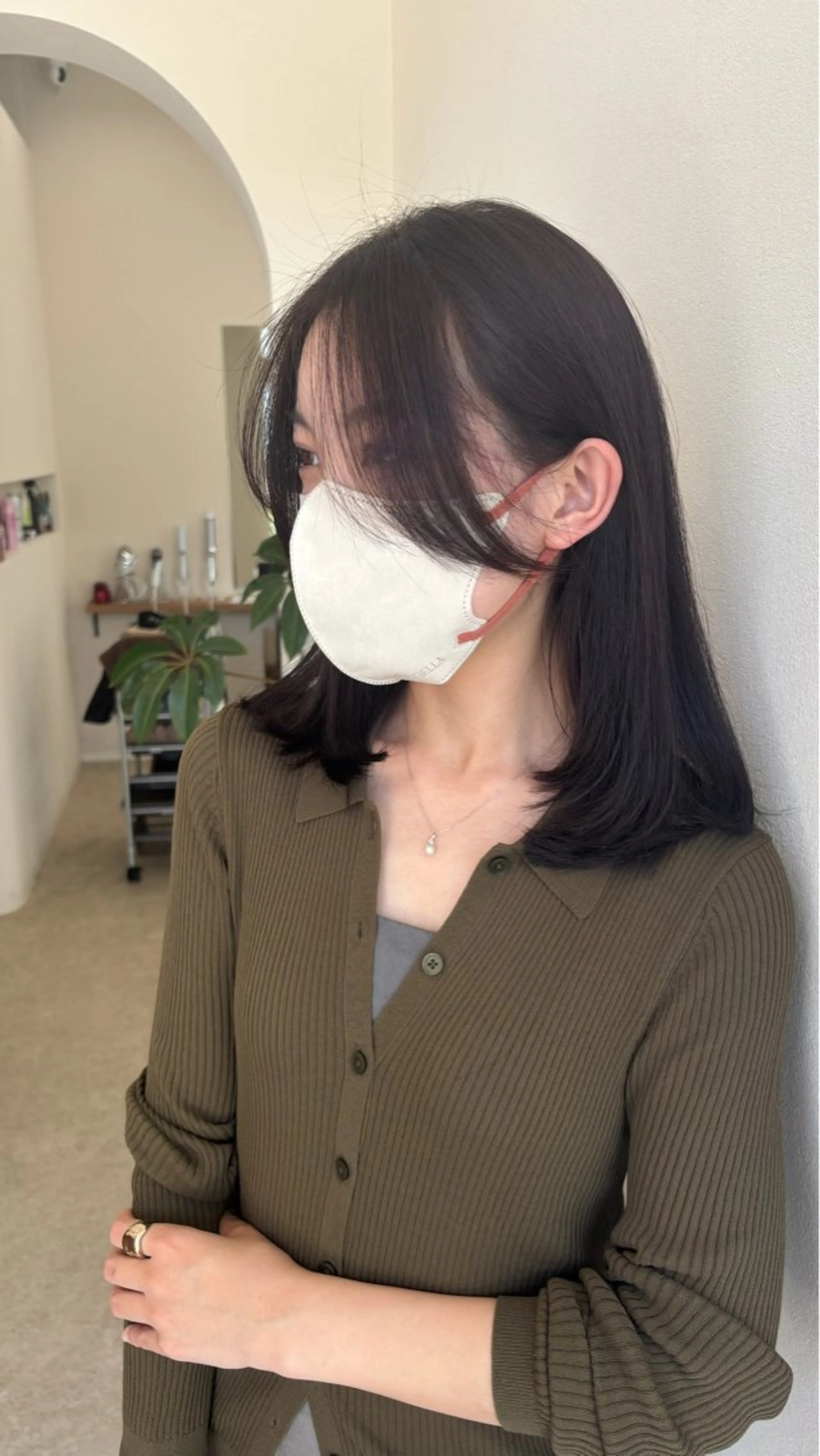 ミディアム カラー ヘアアレンジ 能勢 莉里花のヘアスタイル