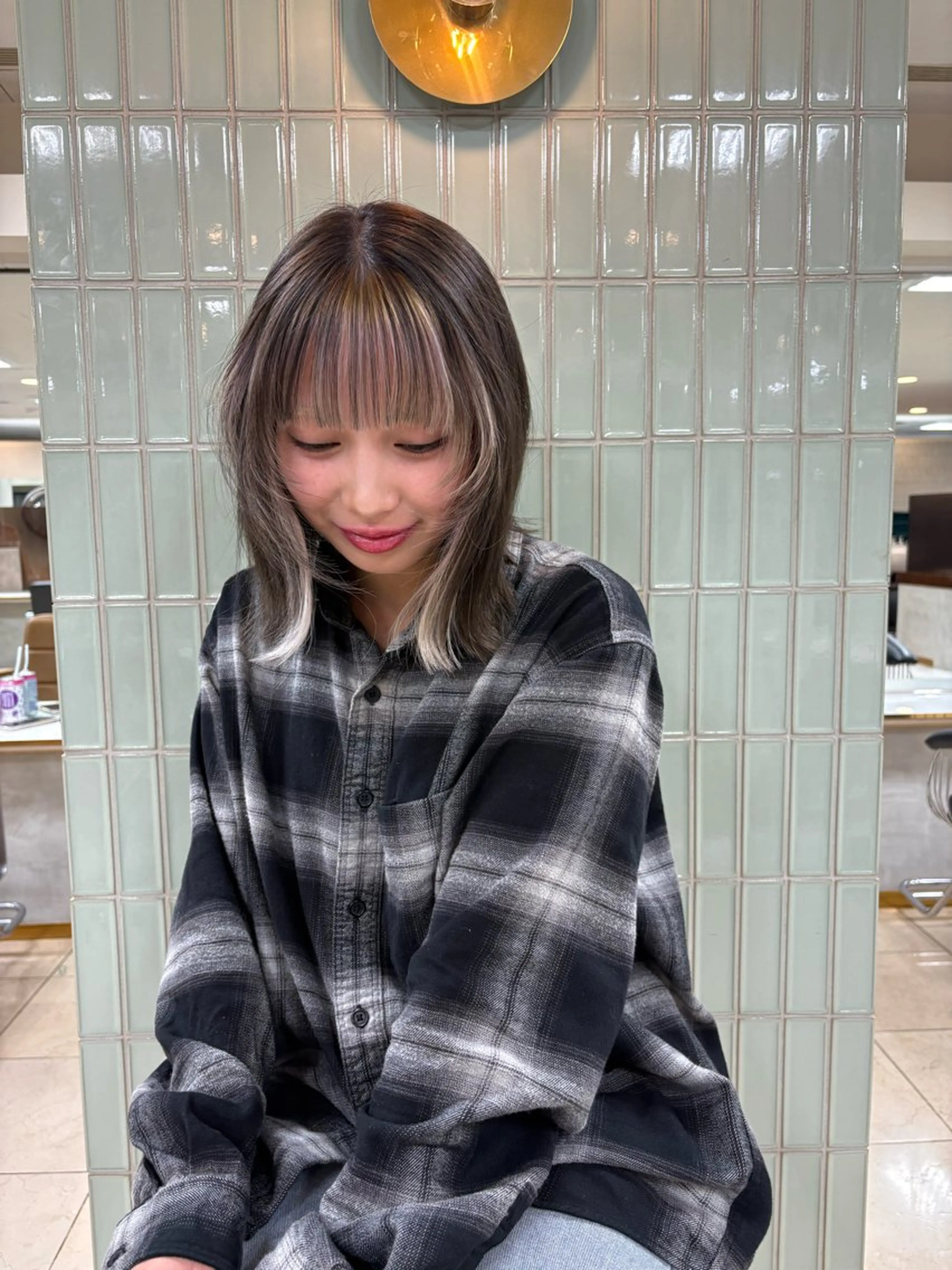 カラー デザインカラー 🌿新宿 カットモデル🫧のヘアスタイル