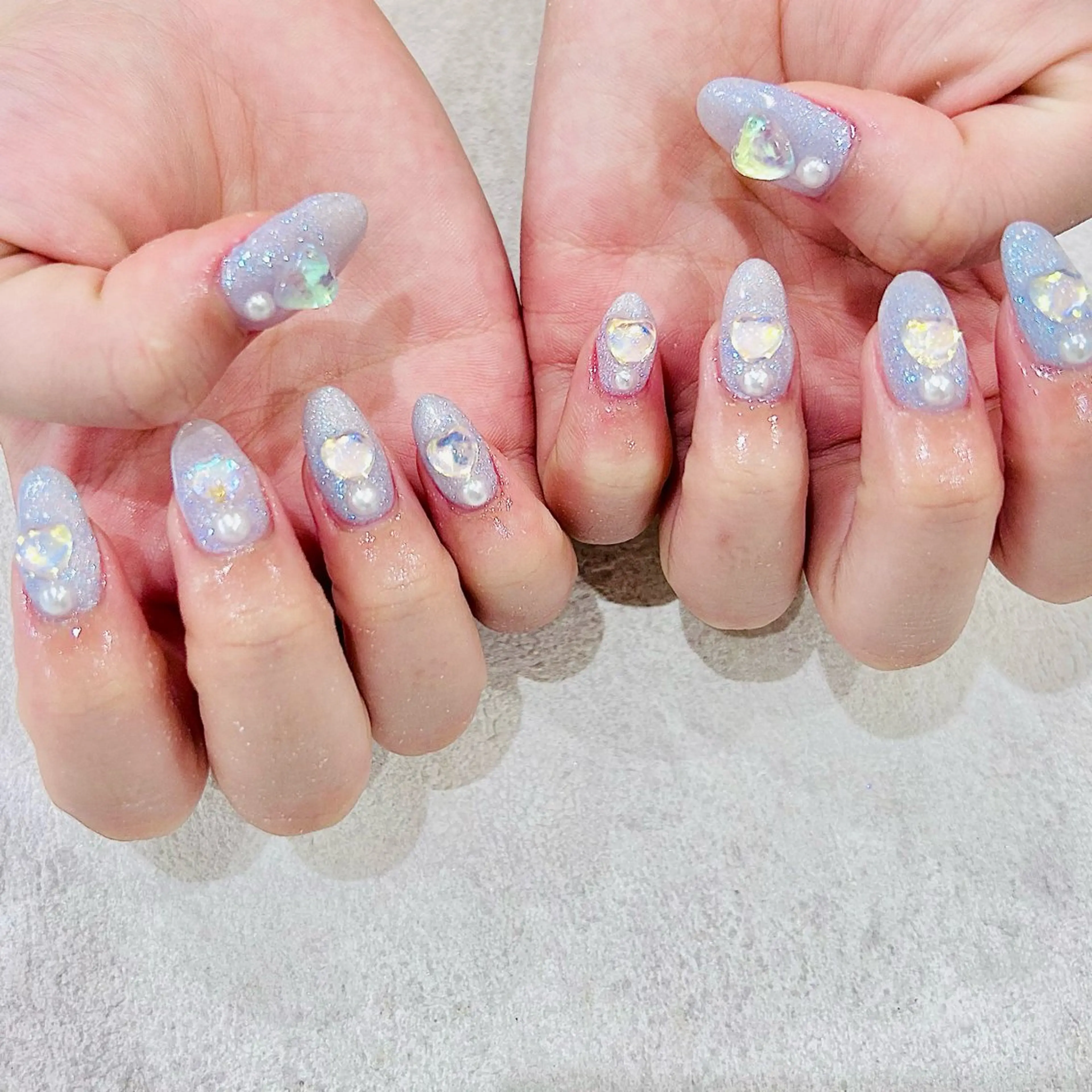ネイル ストーンネイル ハンドネイル muum_nail 新宿2分 三丁目1分のネイルデザイン