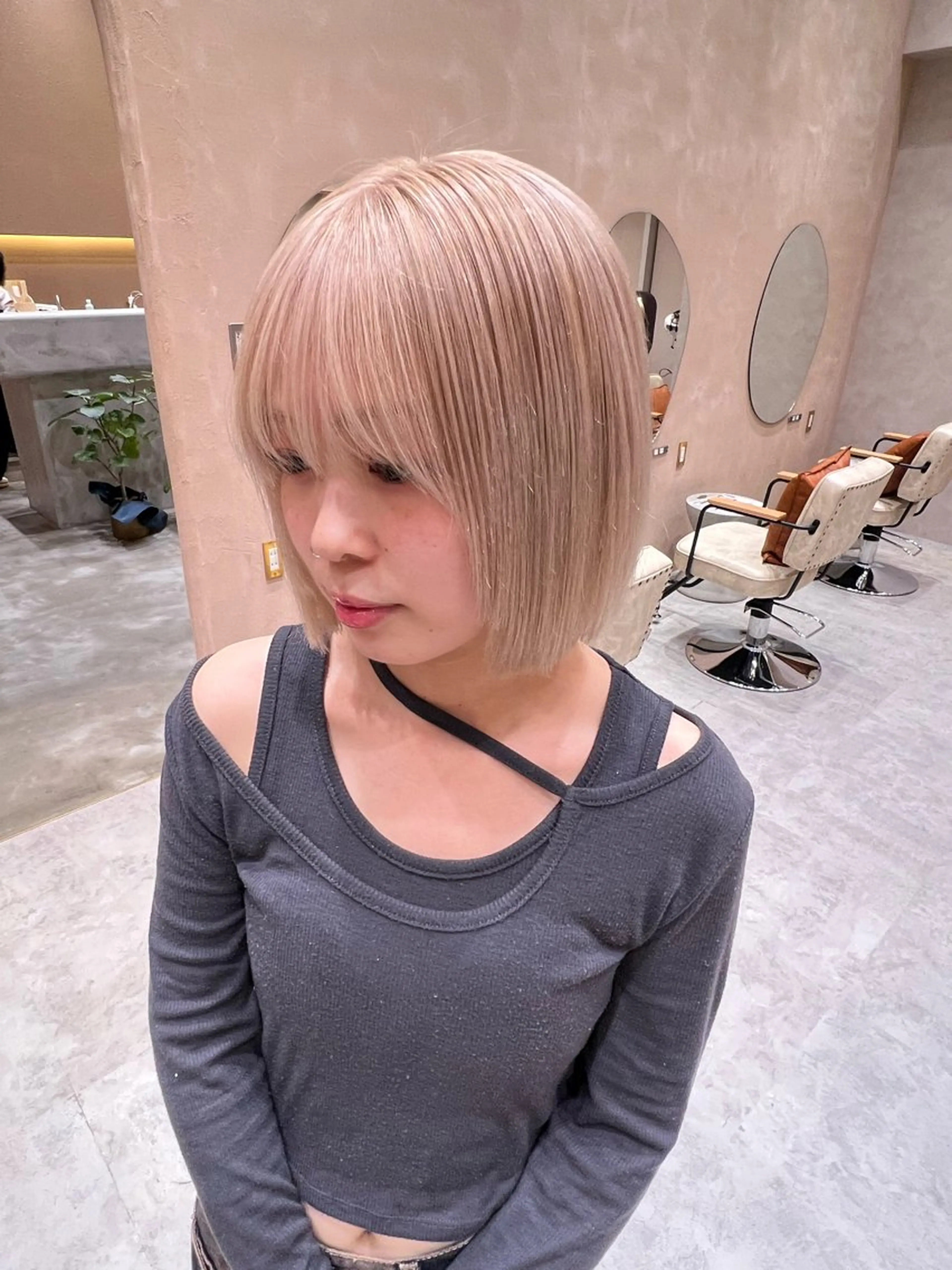 ショート カラー レイヤー/柔らか 透明感カラー/ゆきなのヘアスタイル