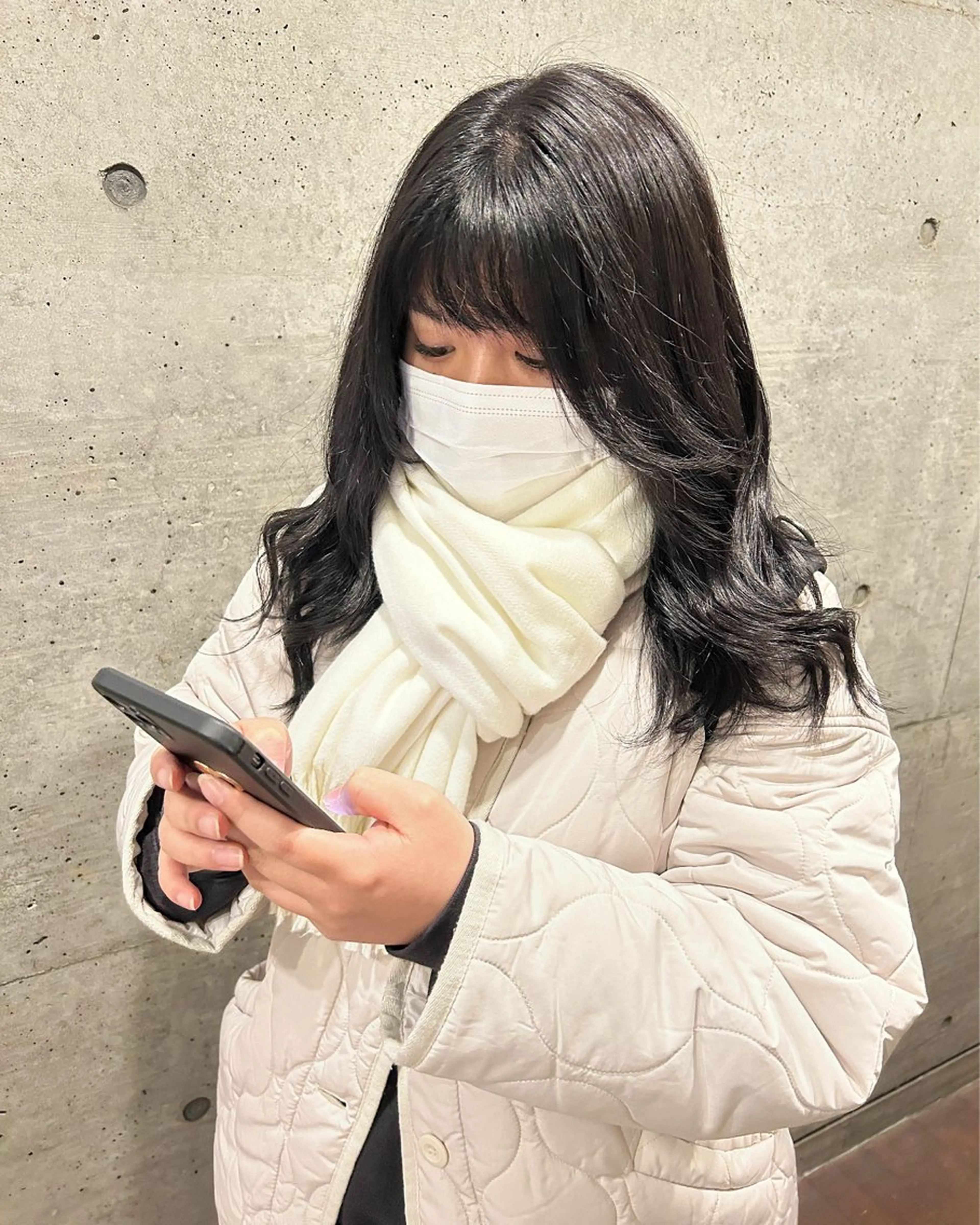 セミロング カラー 後藤紗英/髪質改善 /オリーブベージュのヘアスタイル