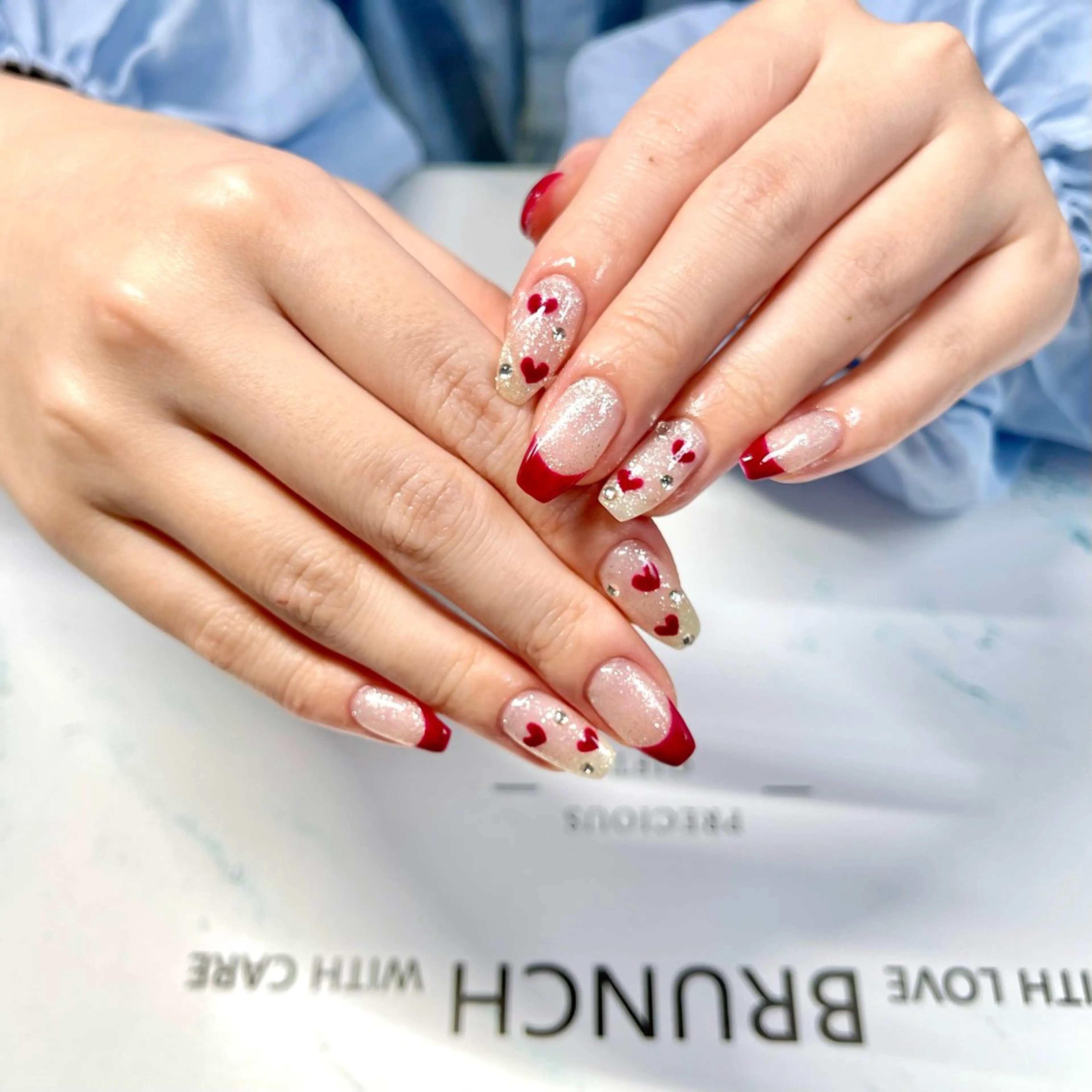 ネイル 長さ出し フットネイル マグネットネイル 持ち込み 冬ネイル Jasmine -のネイルデザイン