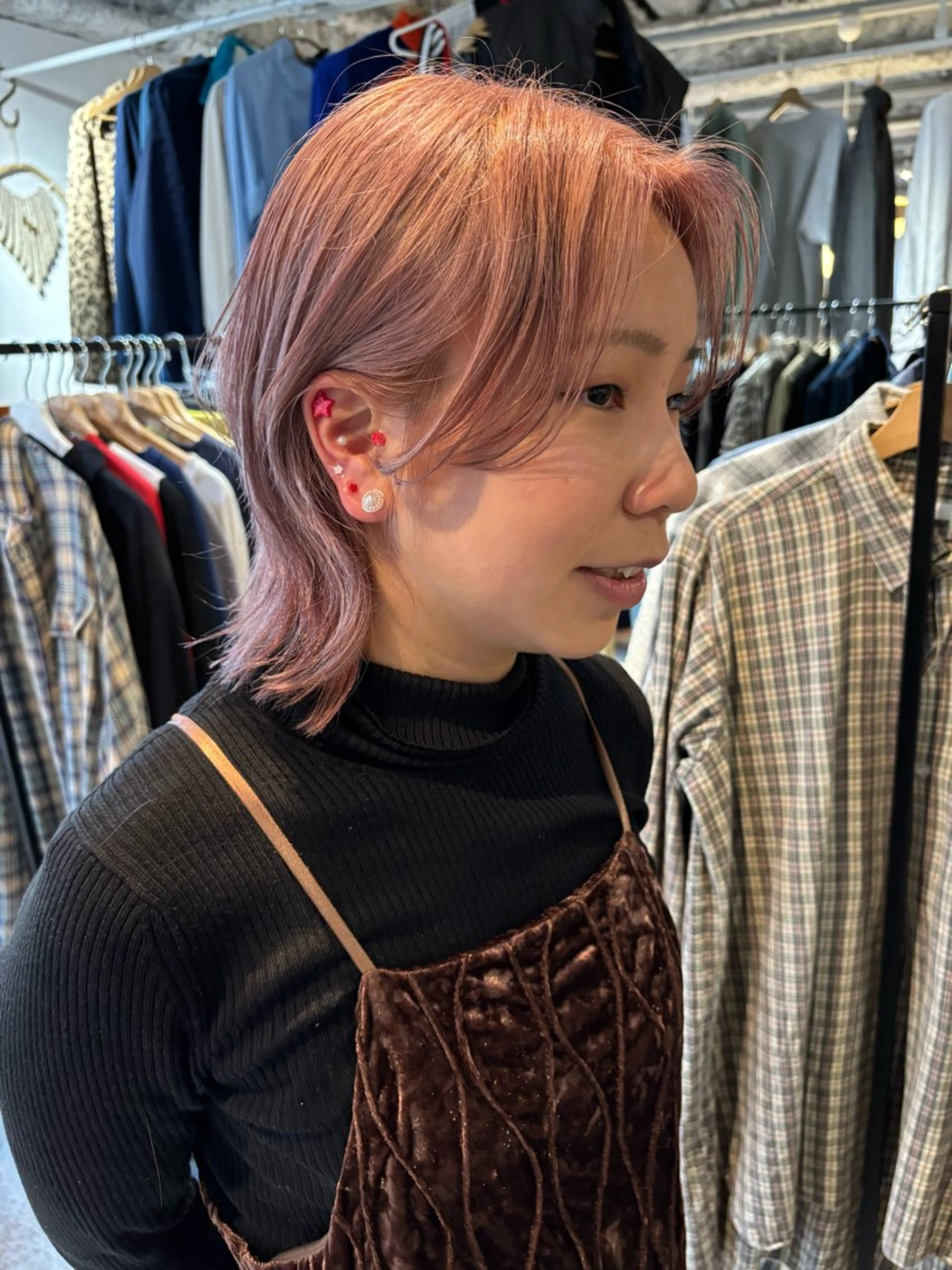 ミディアム カラー ヘアカラー トリートメント Hayashi Shioriのヘアスタイル