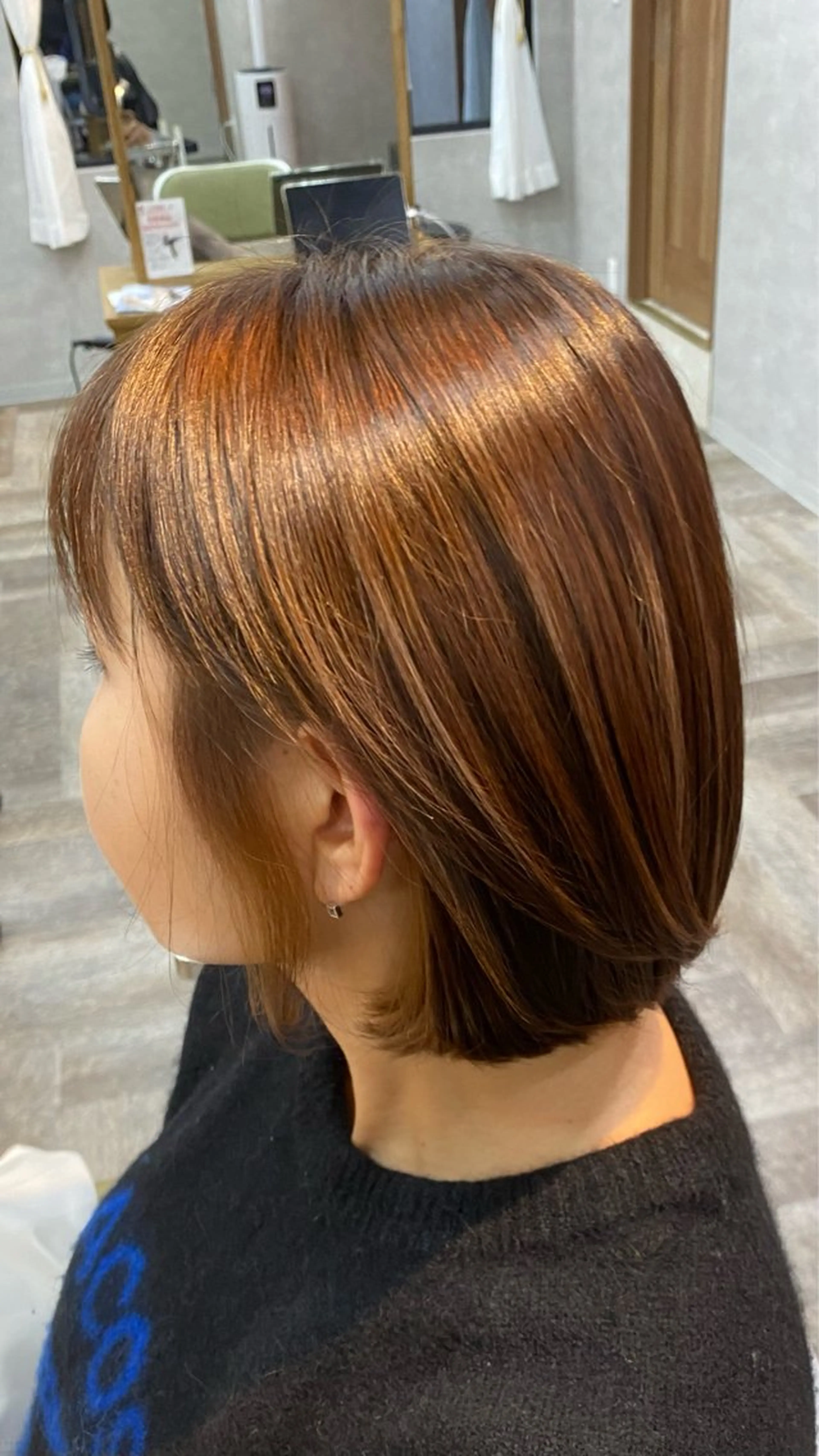 ミディアム カット 飯田 雷晟のヘアスタイル