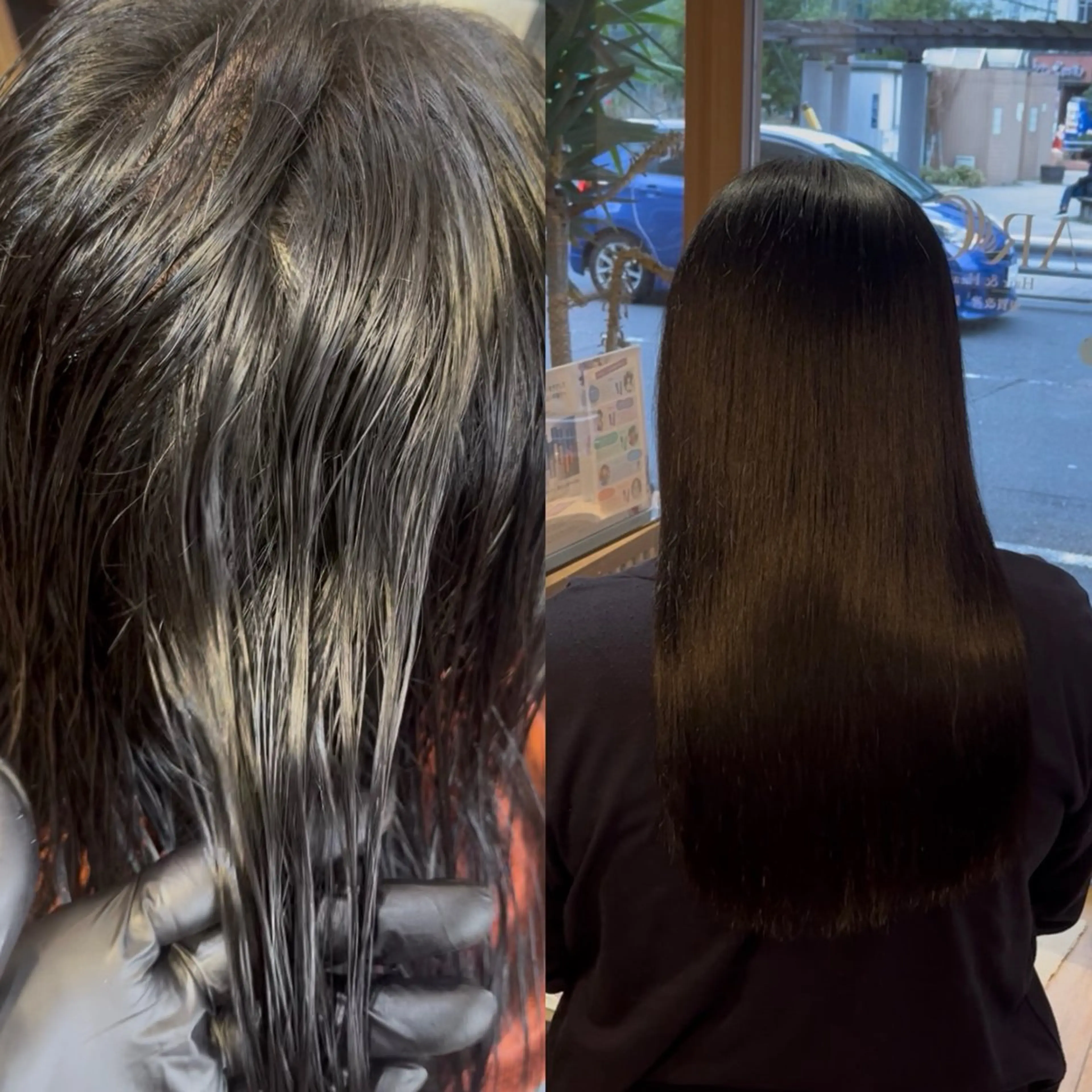 ロング 髪質改善 縮毛矯正 カット 縮毛矯正 トリートメント 渋谷👑艶髪縮毛矯正 曲がる矯正✨ヒガシのヘアスタイル