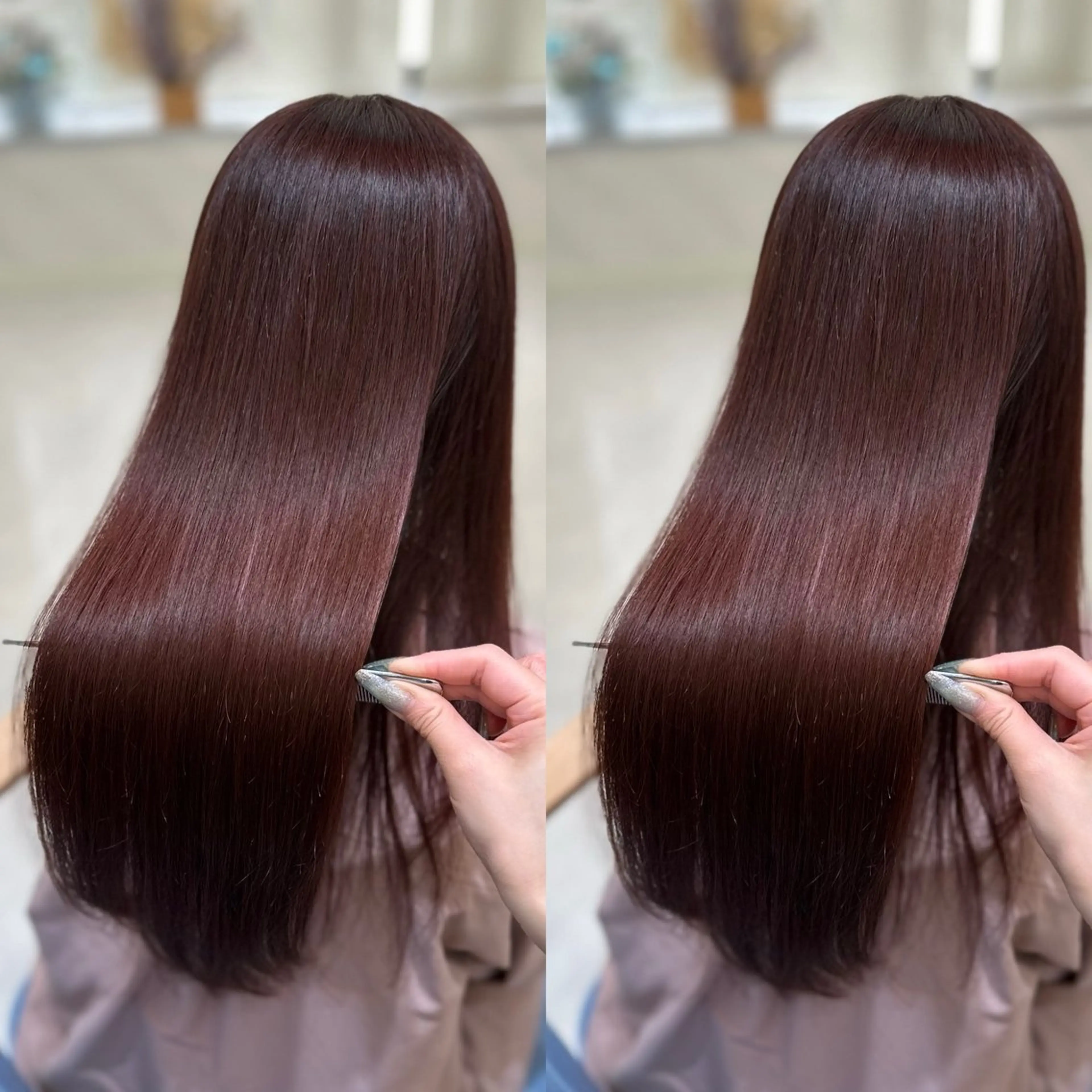 ロング カラー 髪質改善🩵縮毛矯正 代々木/木下のヘアスタイル
