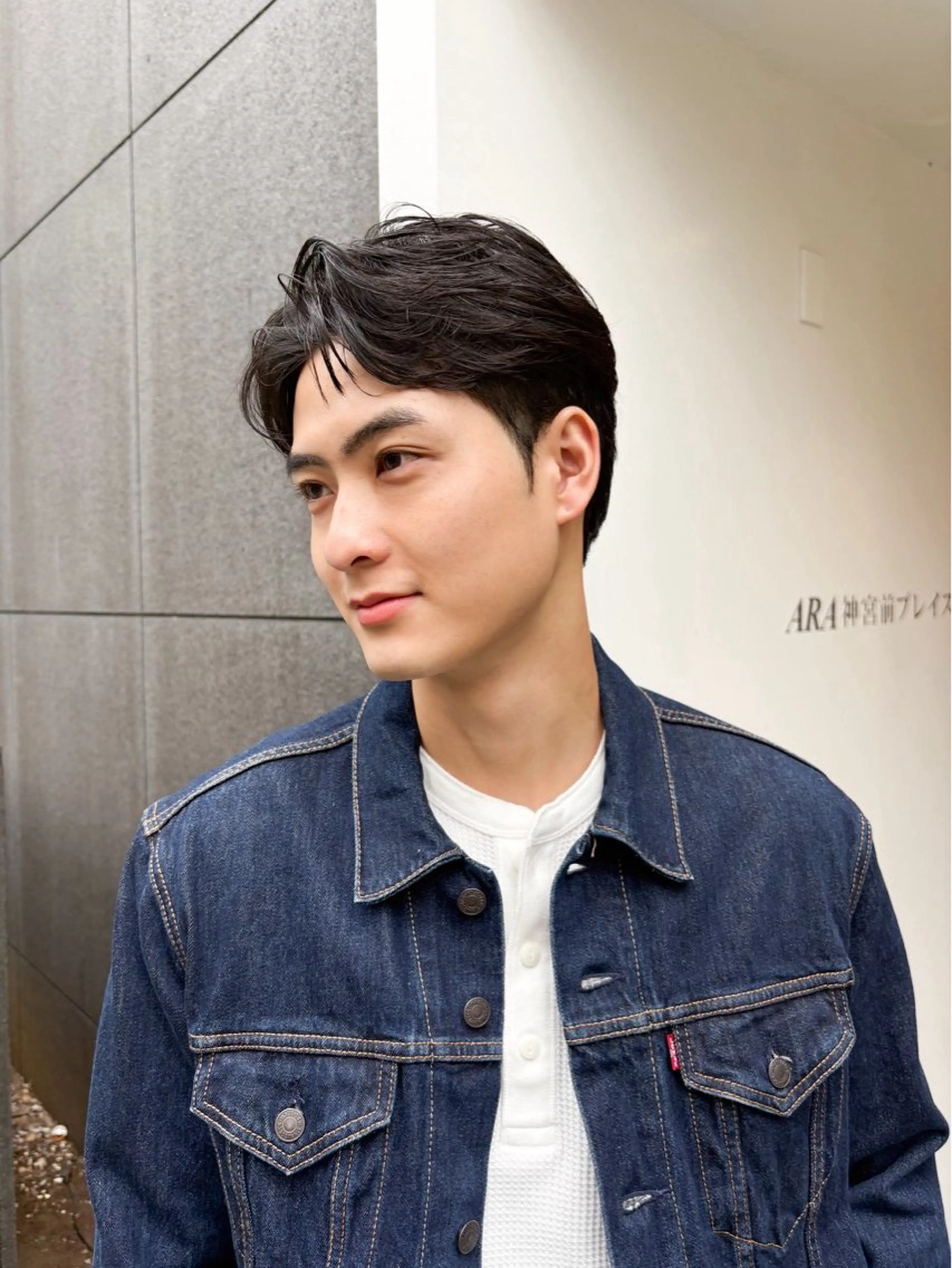 ショート メンズ センターパート職人 柏/メンズ/ ハルキのヘアスタイル