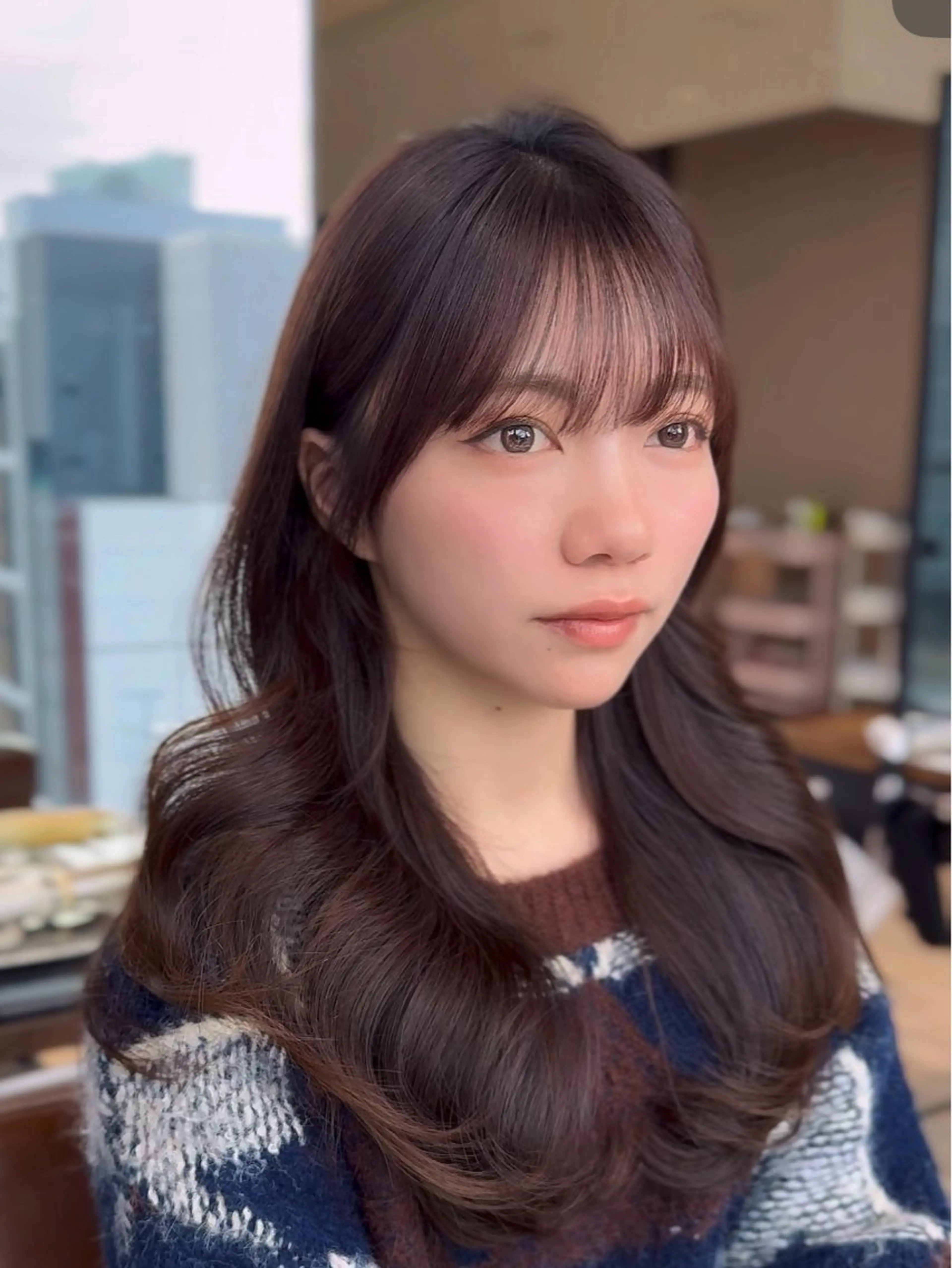 ミディアム カラー ヘアアレンジ カット ヘアカラー トリートメント 顔周り&ミディアム 特化/池袋/kokiのヘアスタイル