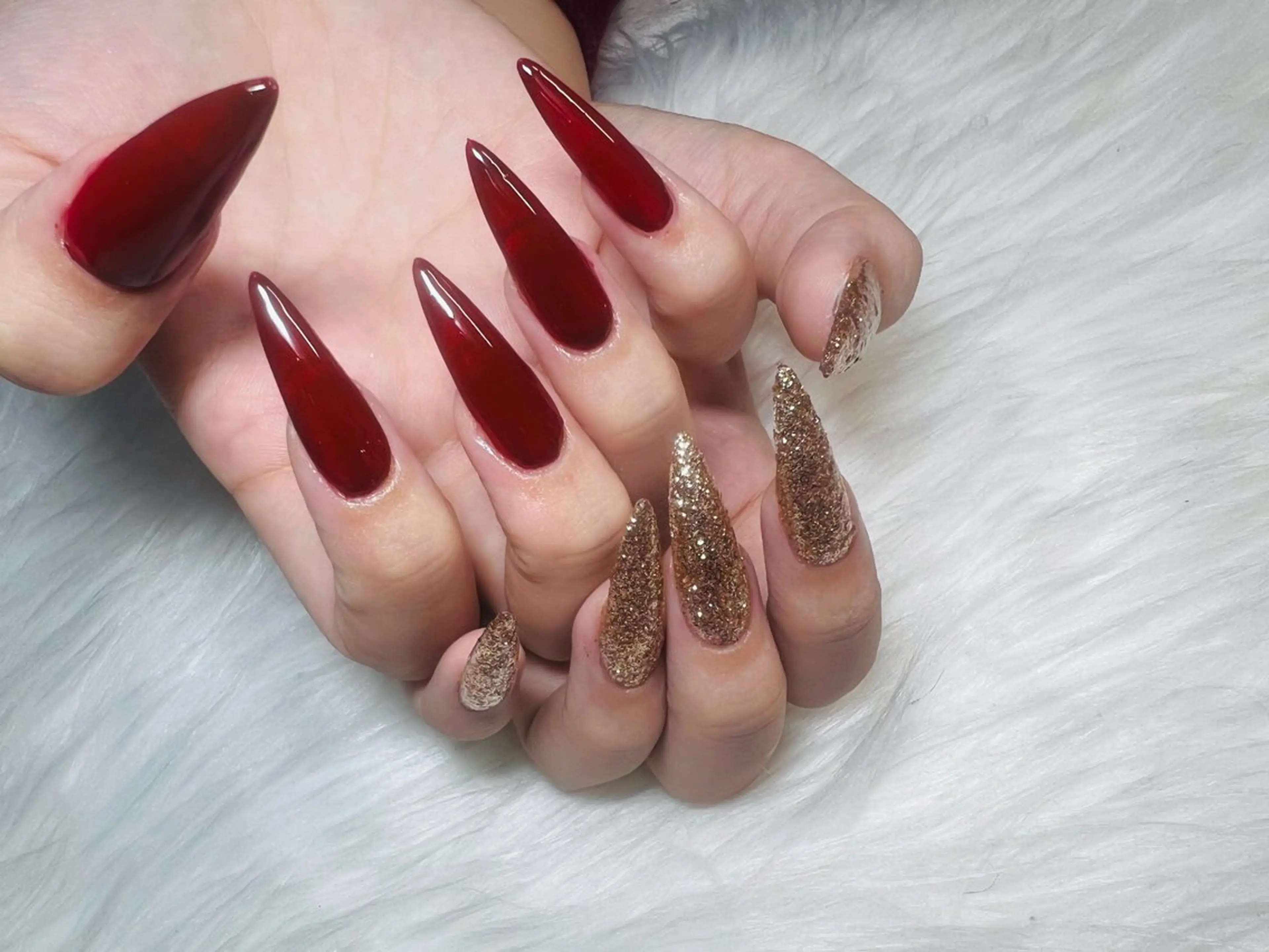 ネイル 成人式 ロングネイル ハンドネイル Ruana Nailのネイルデザイン