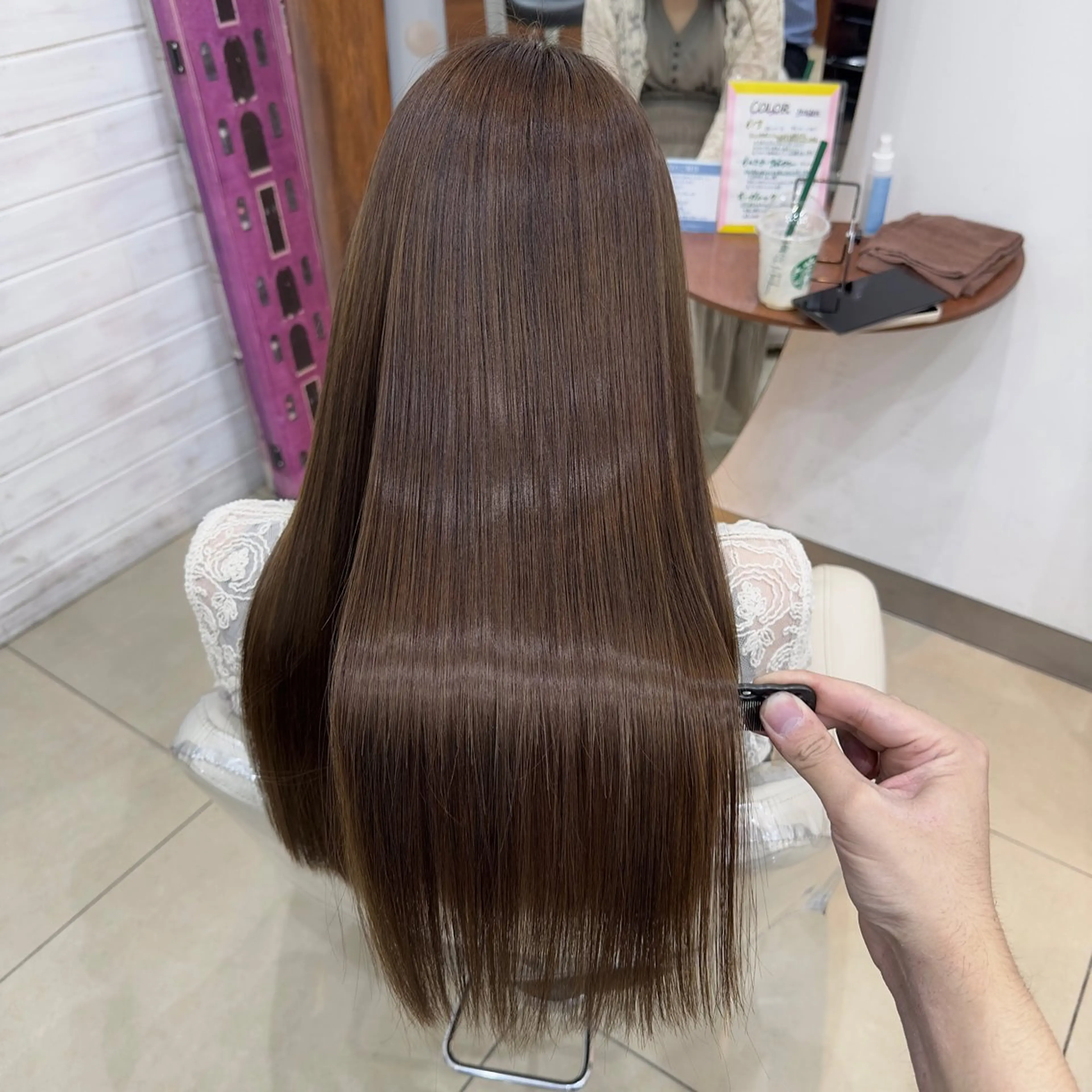 【ブリーチなしで明るくしたい方🎀】ダブルカラー＋トリートメントの写真