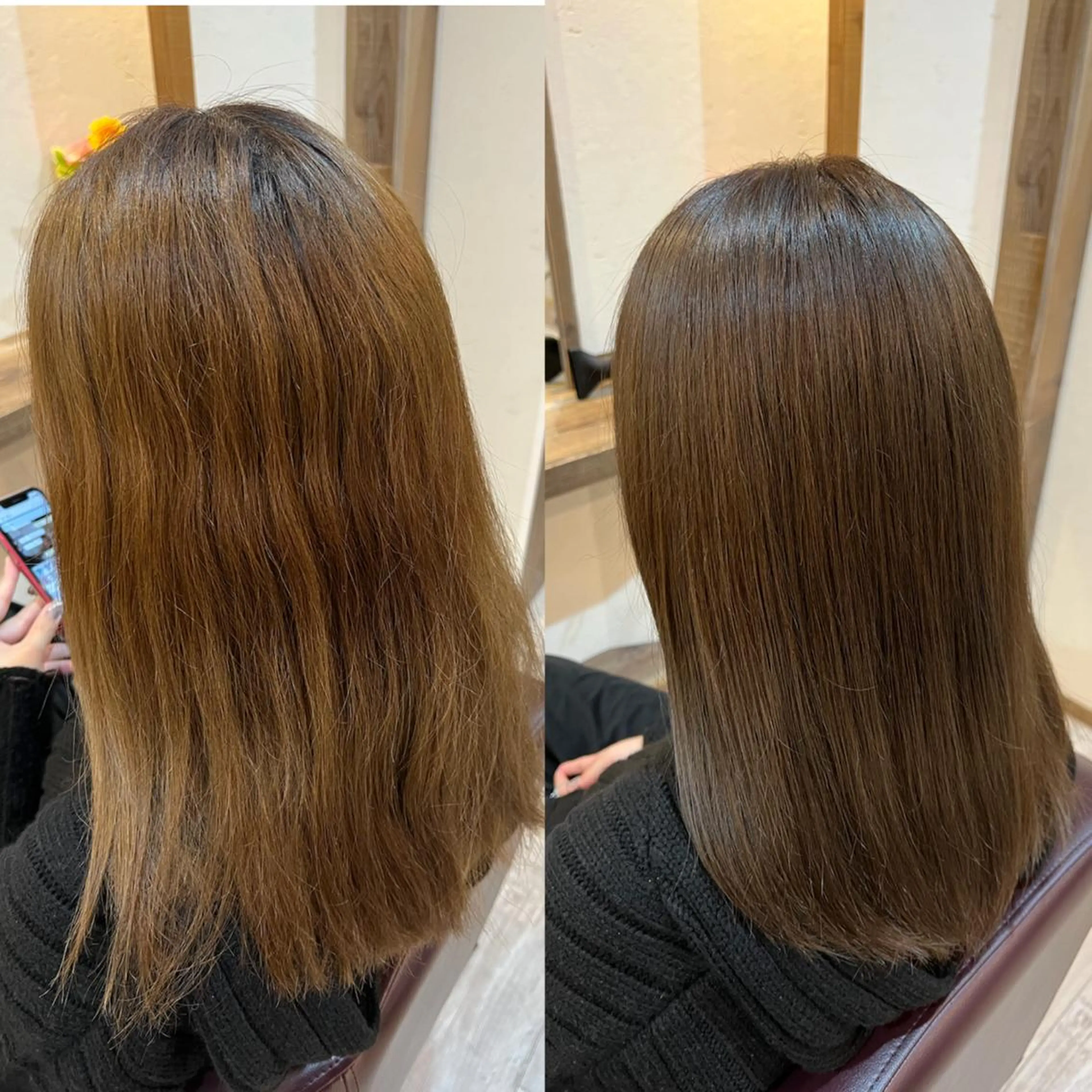 セミロング カラー ベージュカラー ラベンダーカラー ラベンダーベージュ ヘアカラー トリートメント 工藤 梨花のヘアスタイル