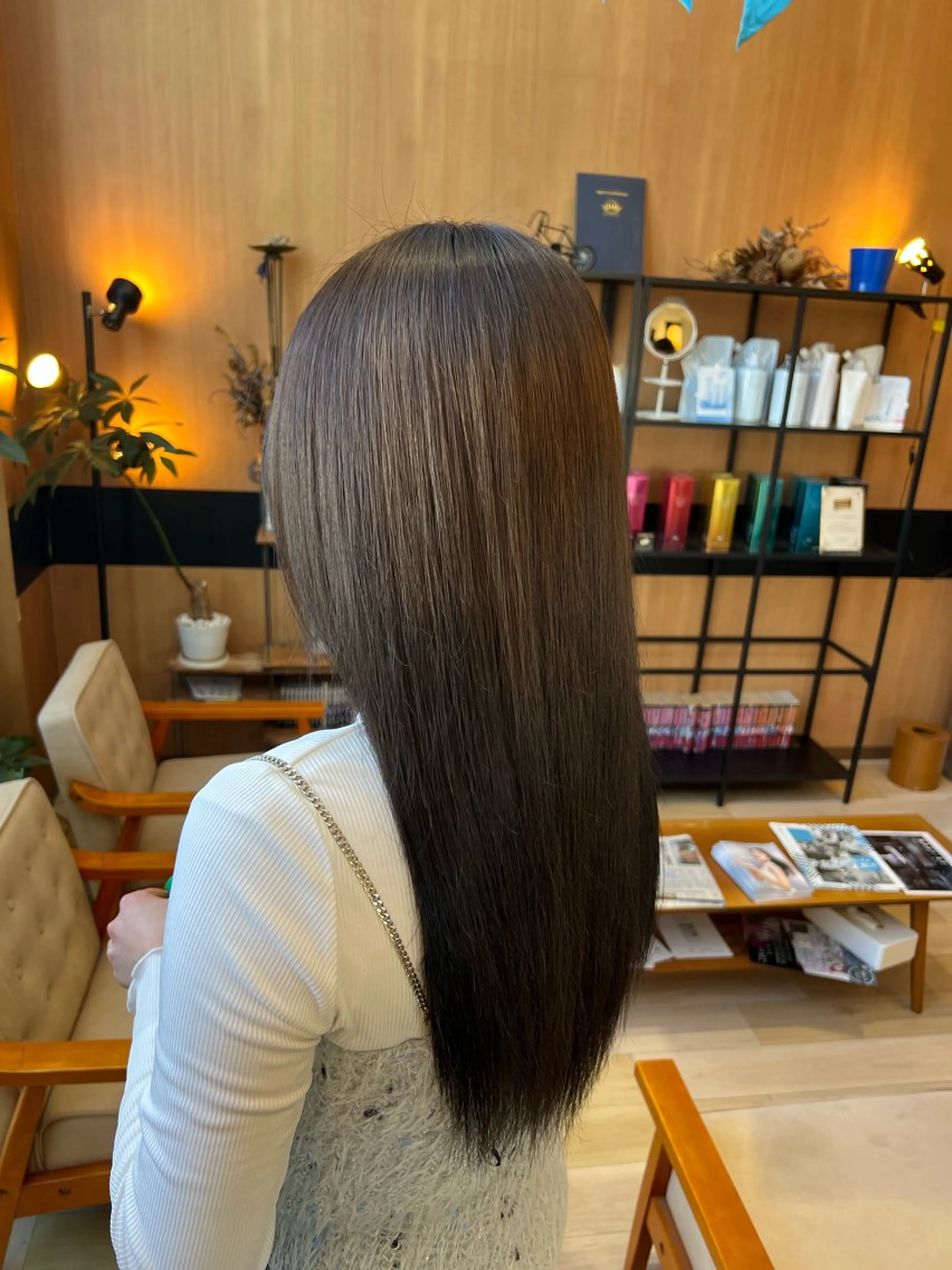 ロング 縮毛矯正 cyan Amiのヘアスタイル