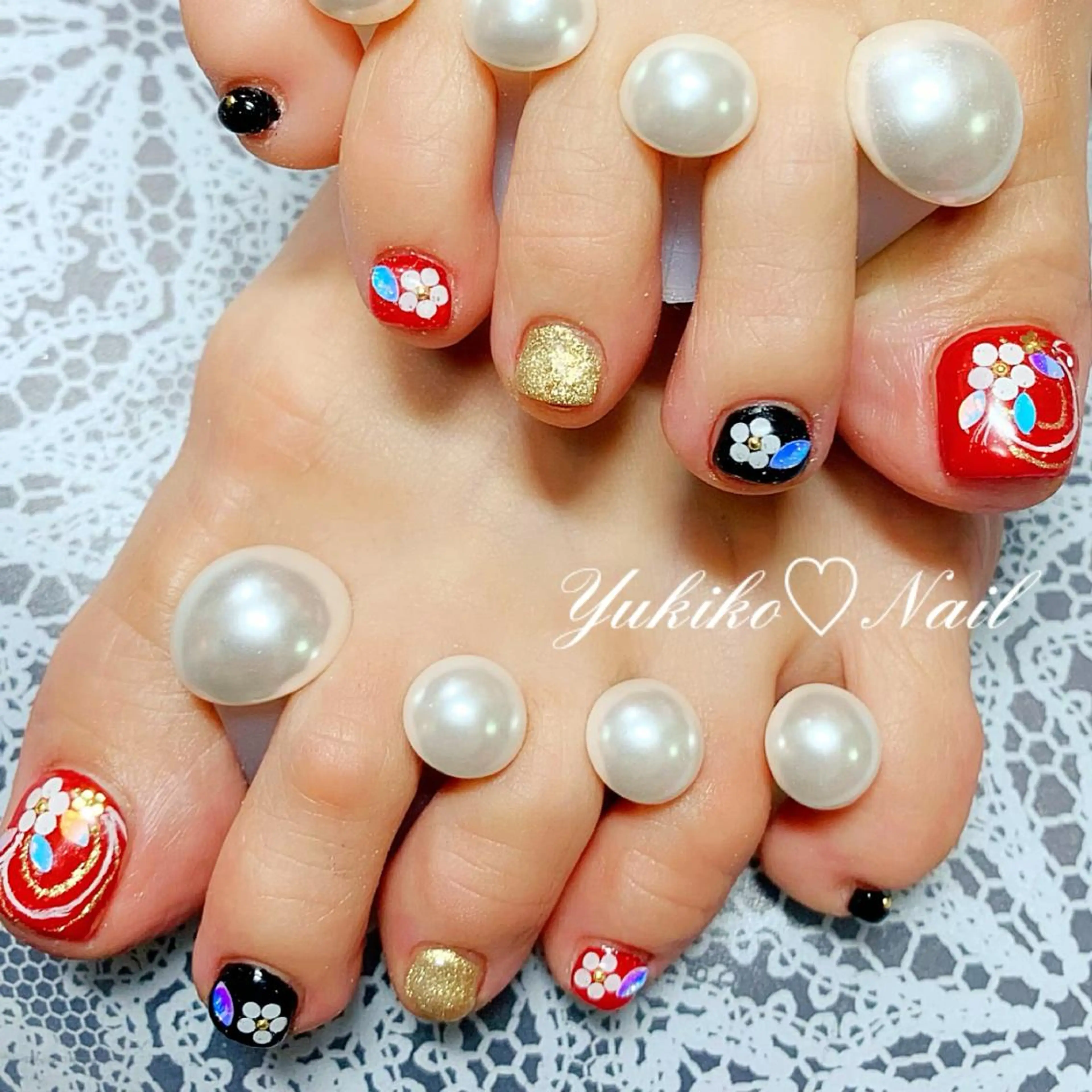 ネイル フットネイル 持ち込み ユキコ ネイルのネイルデザイン