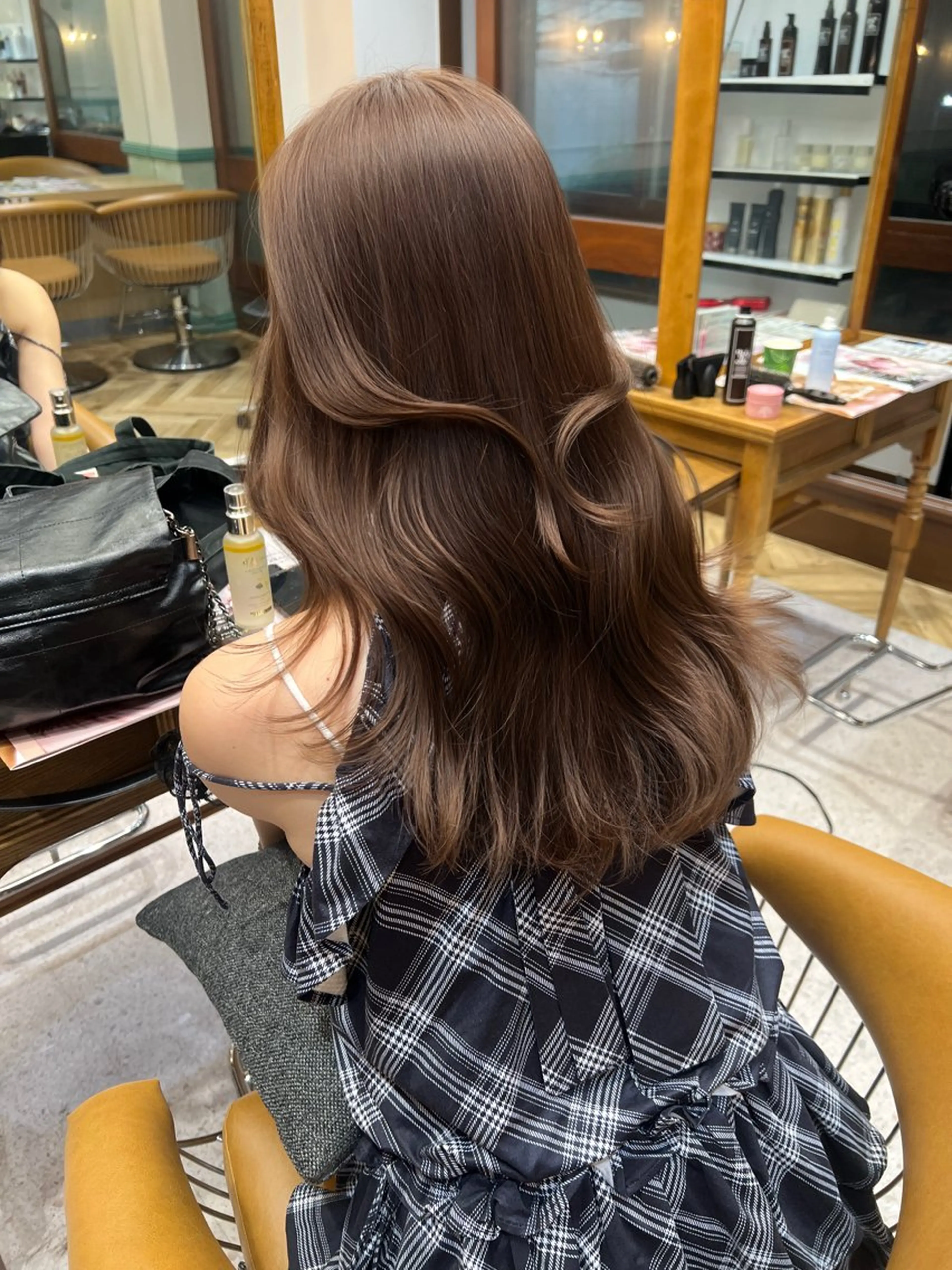 セミロング カット ヘアカラー トリートメント 韓国レイヤーカット/ 縮毛矯正/羽田航のヘアスタイル