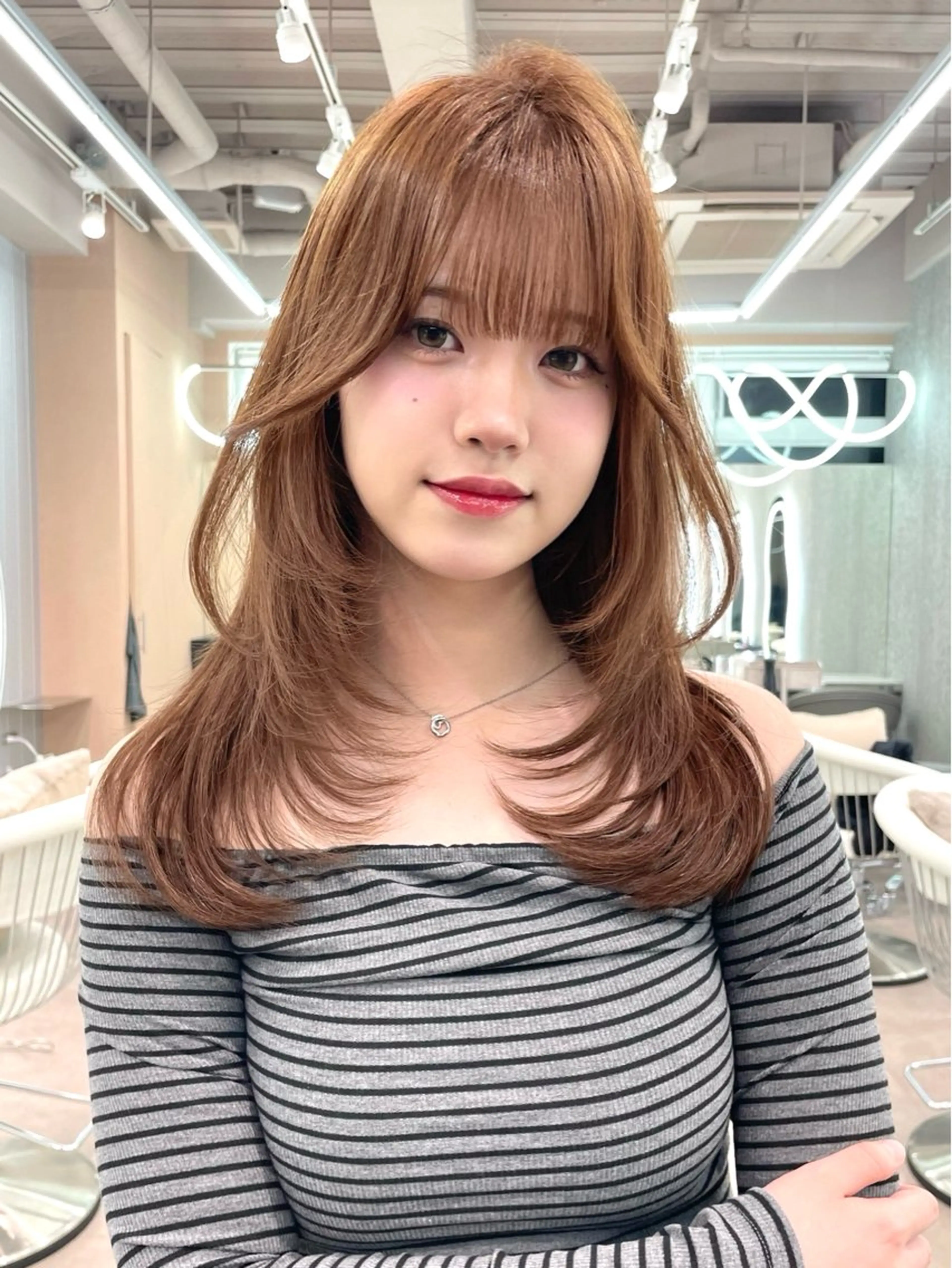 ロング 大宮🤍縮毛矯正 レイヤー🪽なるのヘアスタイル