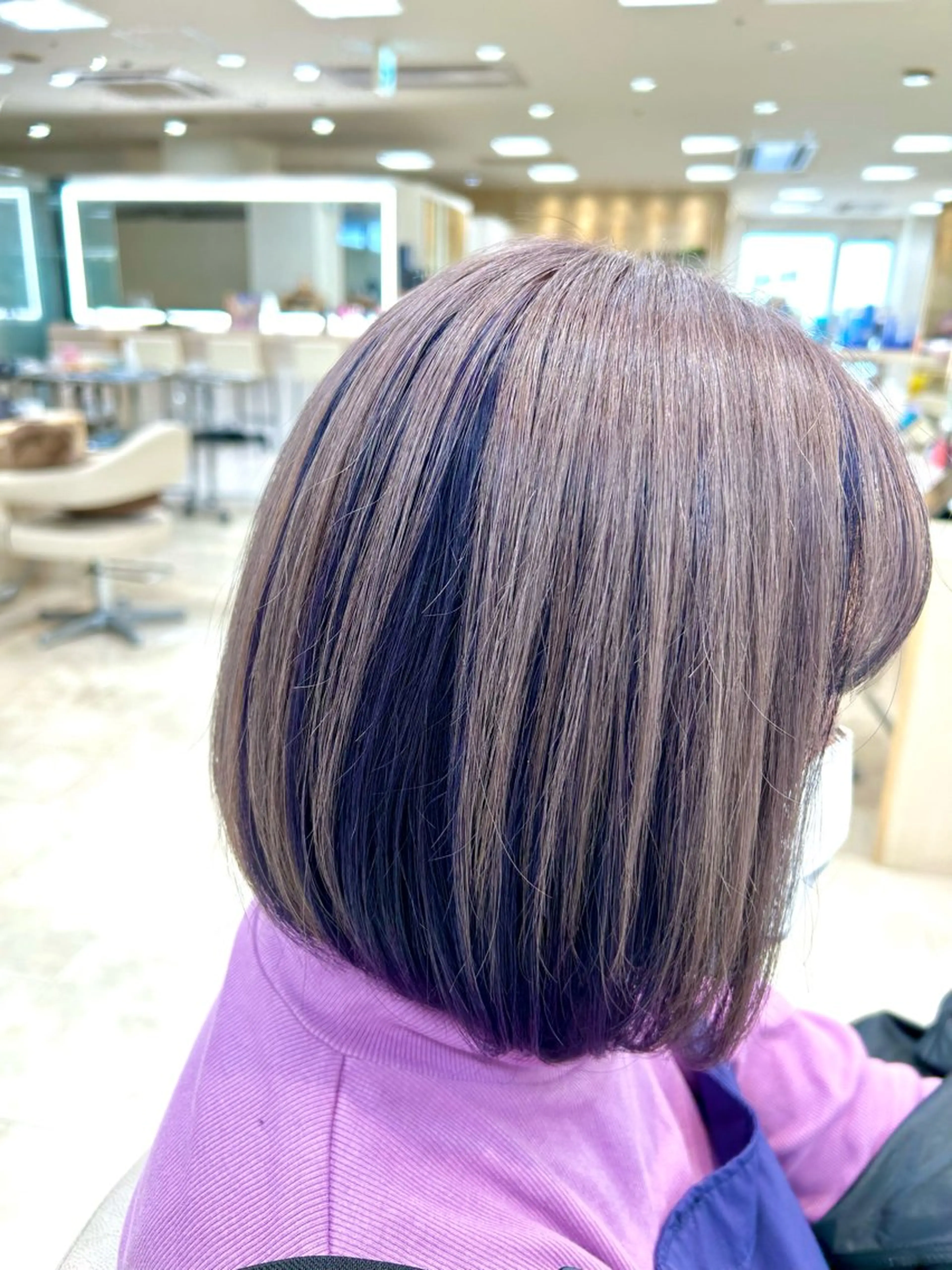 ミディアム カラー ヘアカラー トリートメント 高橋恵🌈生え癖改善 ウルフ/レイヤーのヘアスタイル