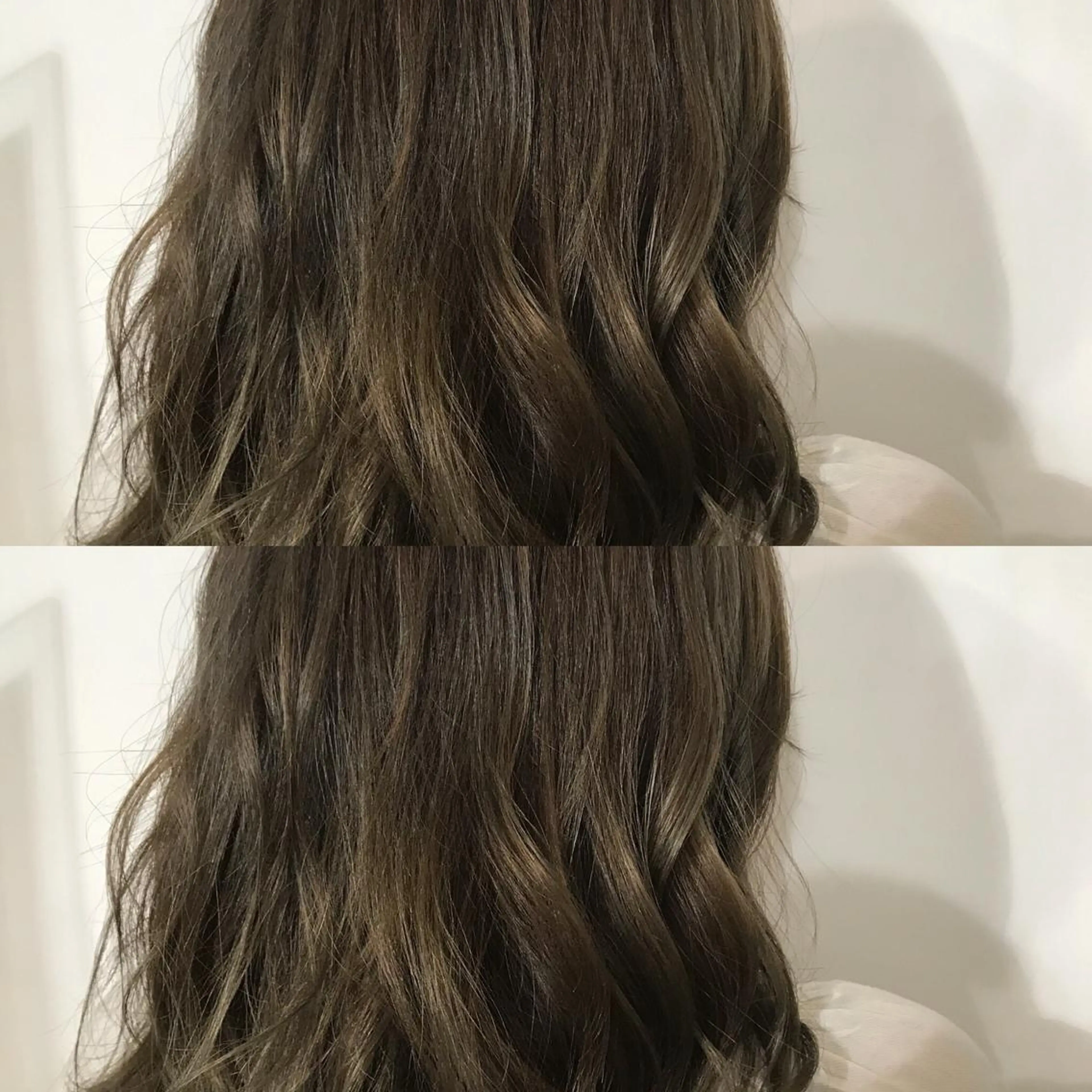 セミロング カラー 小栗 麻衣のヘアスタイル