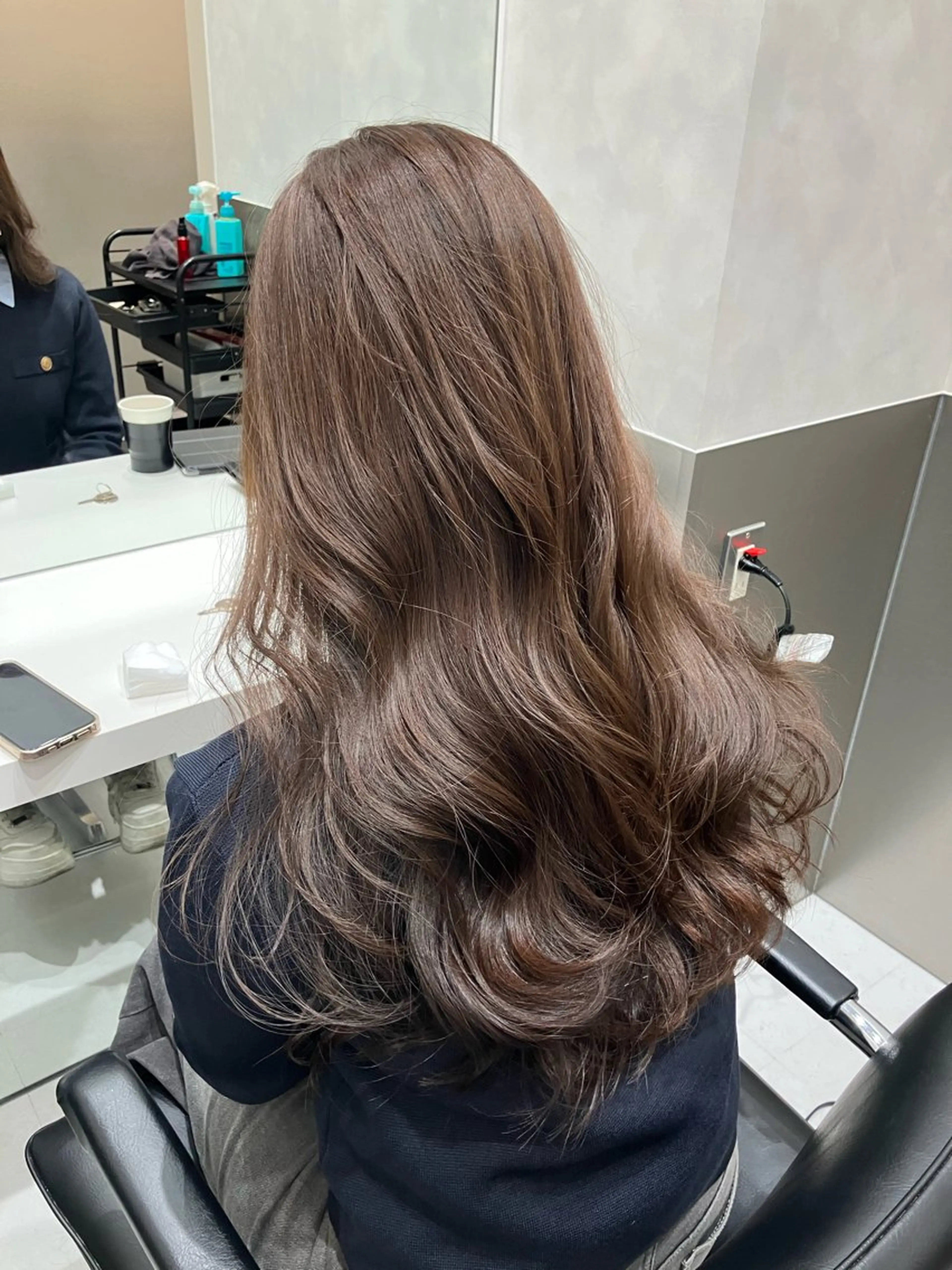 ロング カラー カット ヘアカラー トリートメント 💖ブリーチなし透明 感💖ASAHIのヘアスタイル