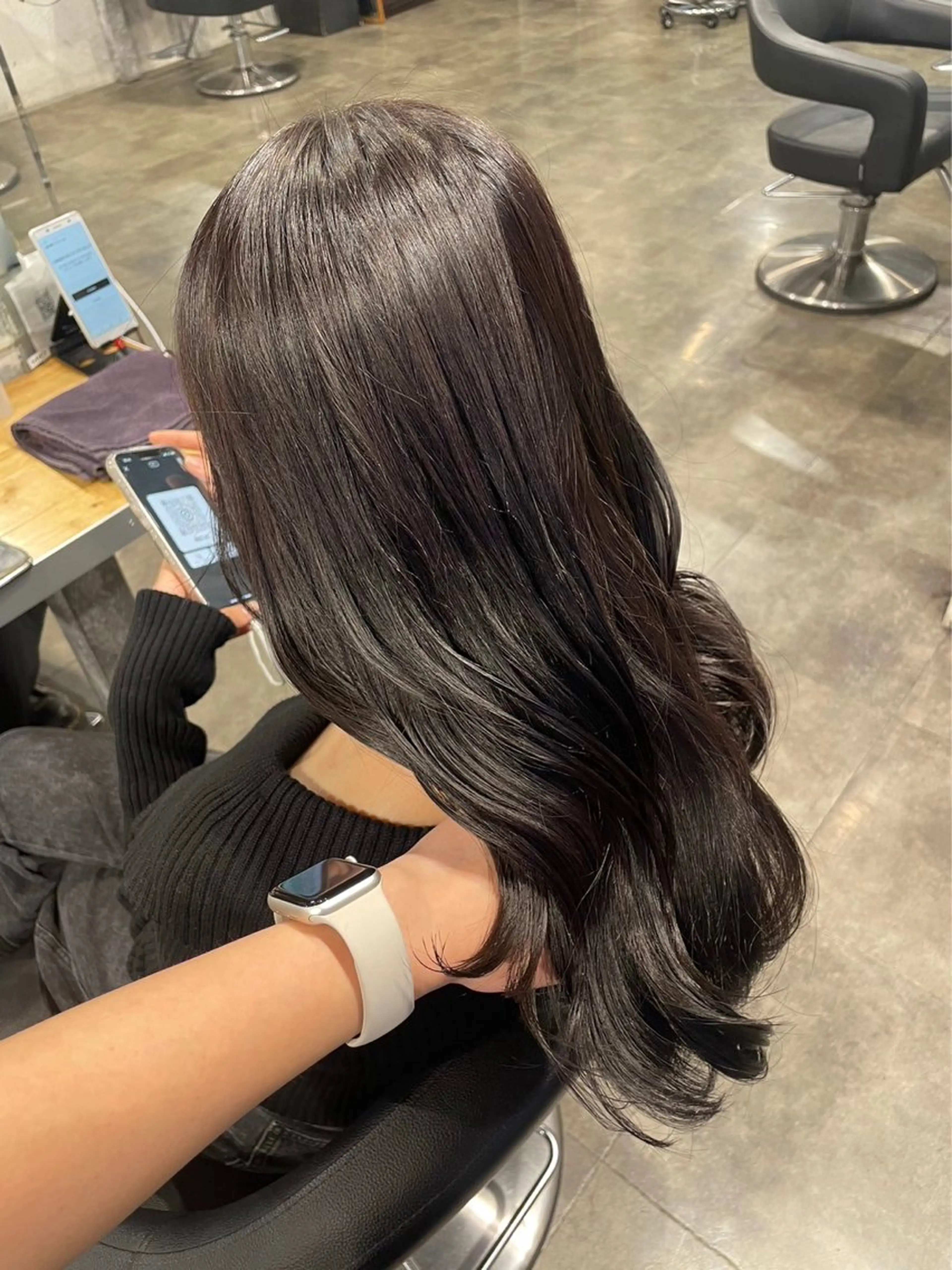 ロング カラー 🟦ニュアンス/メン ズパーマ横浜🟦のヘアスタイル