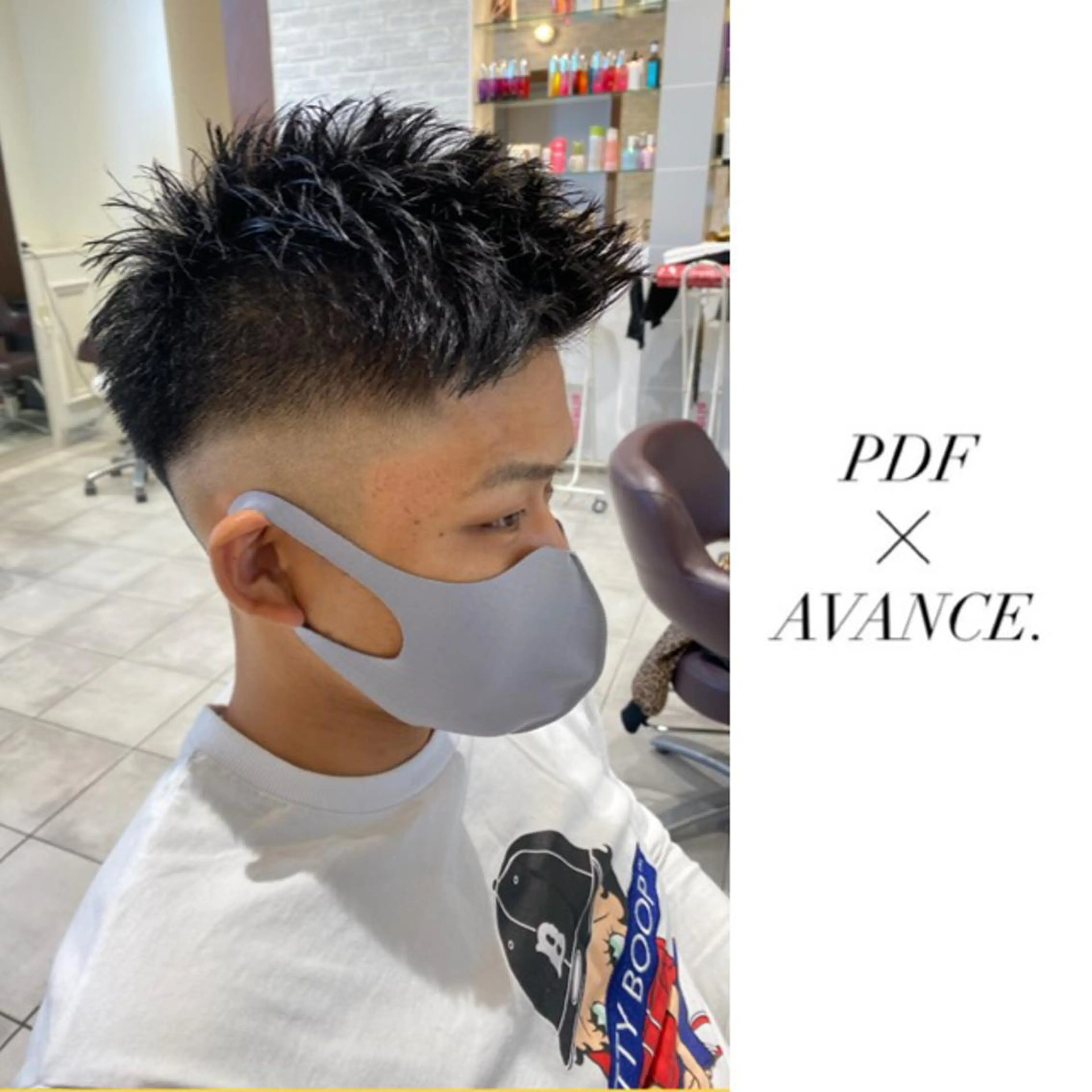 ショート メンズ フェードカット 刈り上げ AVANCE.難波 店長 松元のヘアスタイル