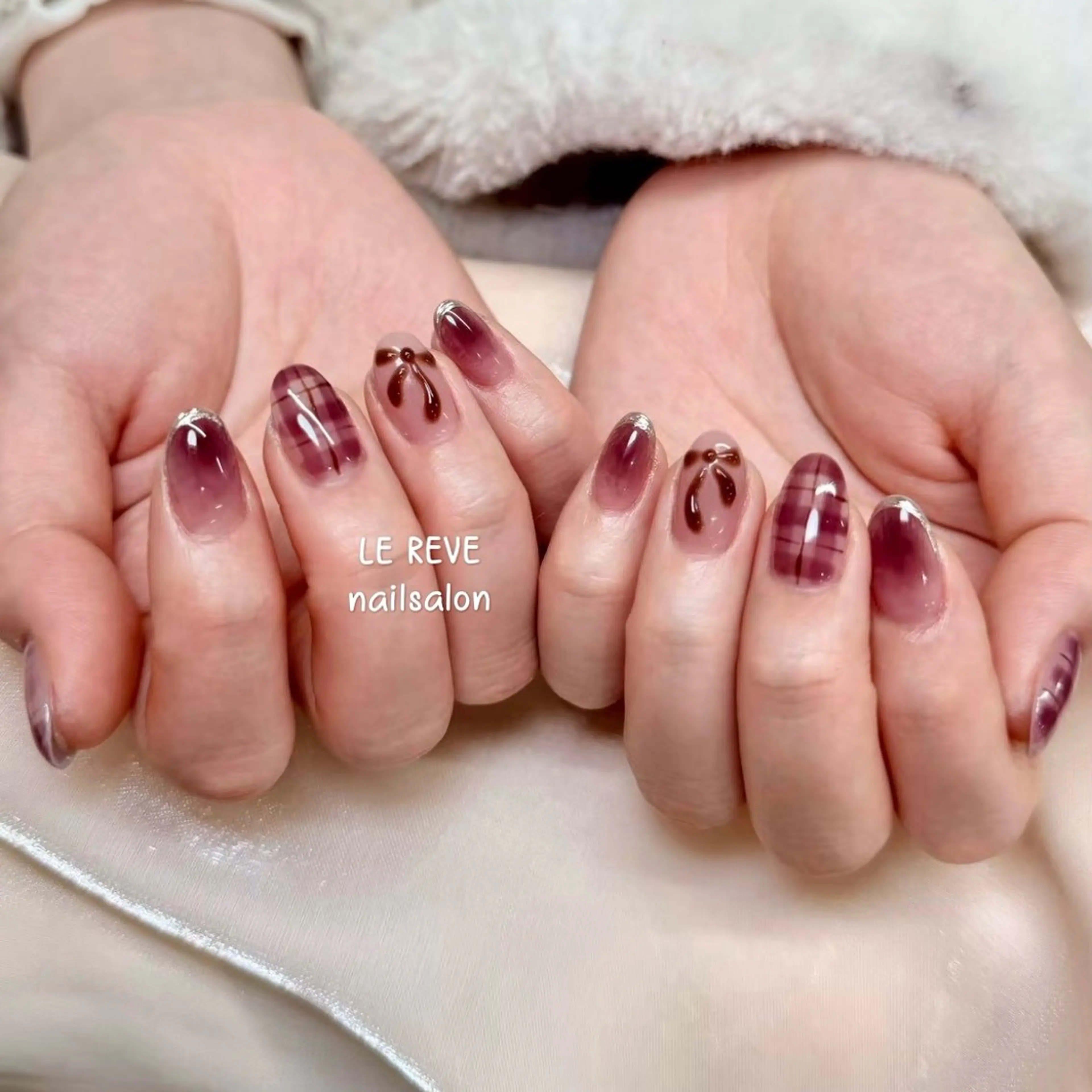 ネイル 韓国ネイル ニュアンスネイル オフィスネイル シンプルネイル 春ネイル ハンドネイル LE REVE 新宿店のネイルデザイン