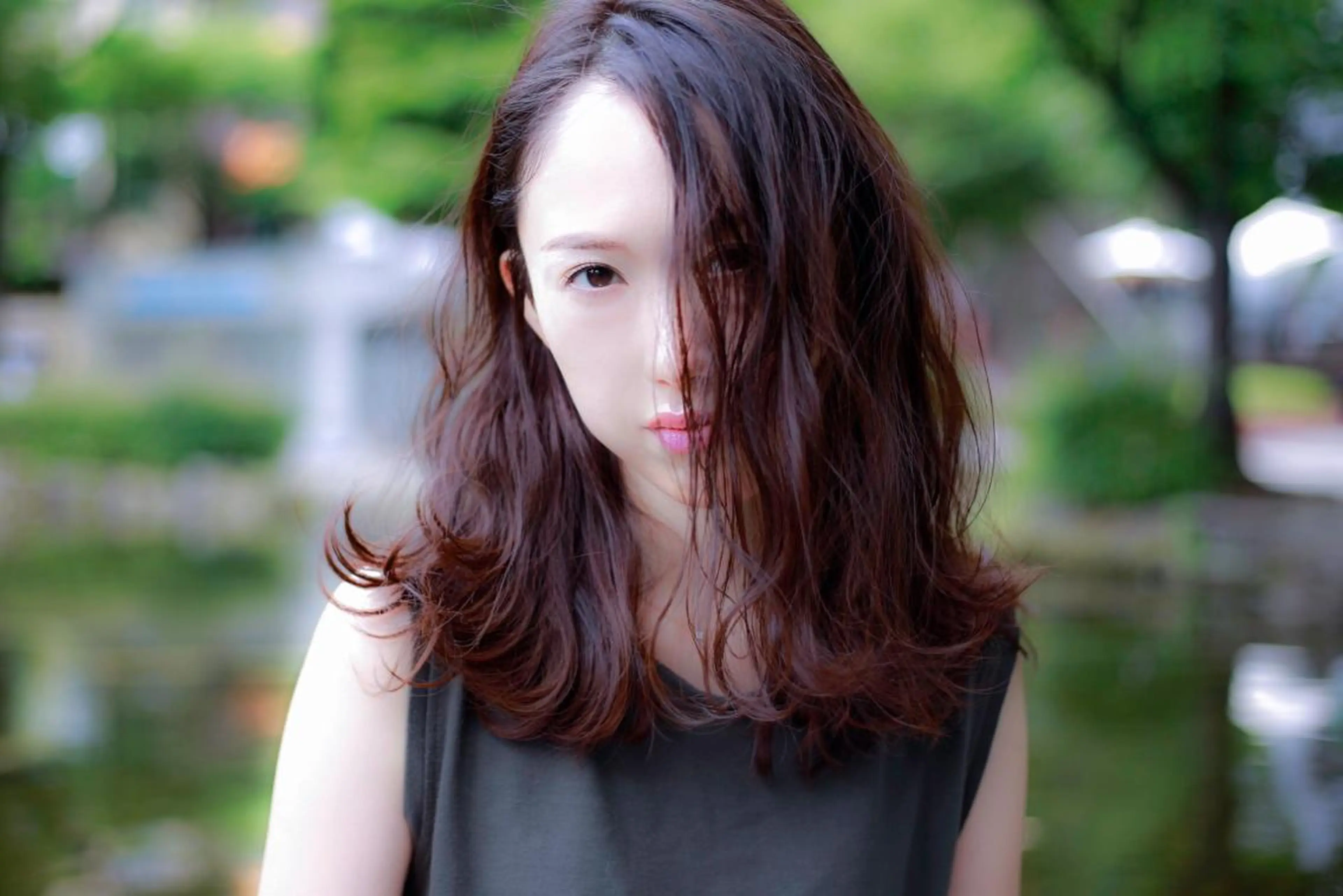ミディアム カラー 永田 崇のヘアスタイル