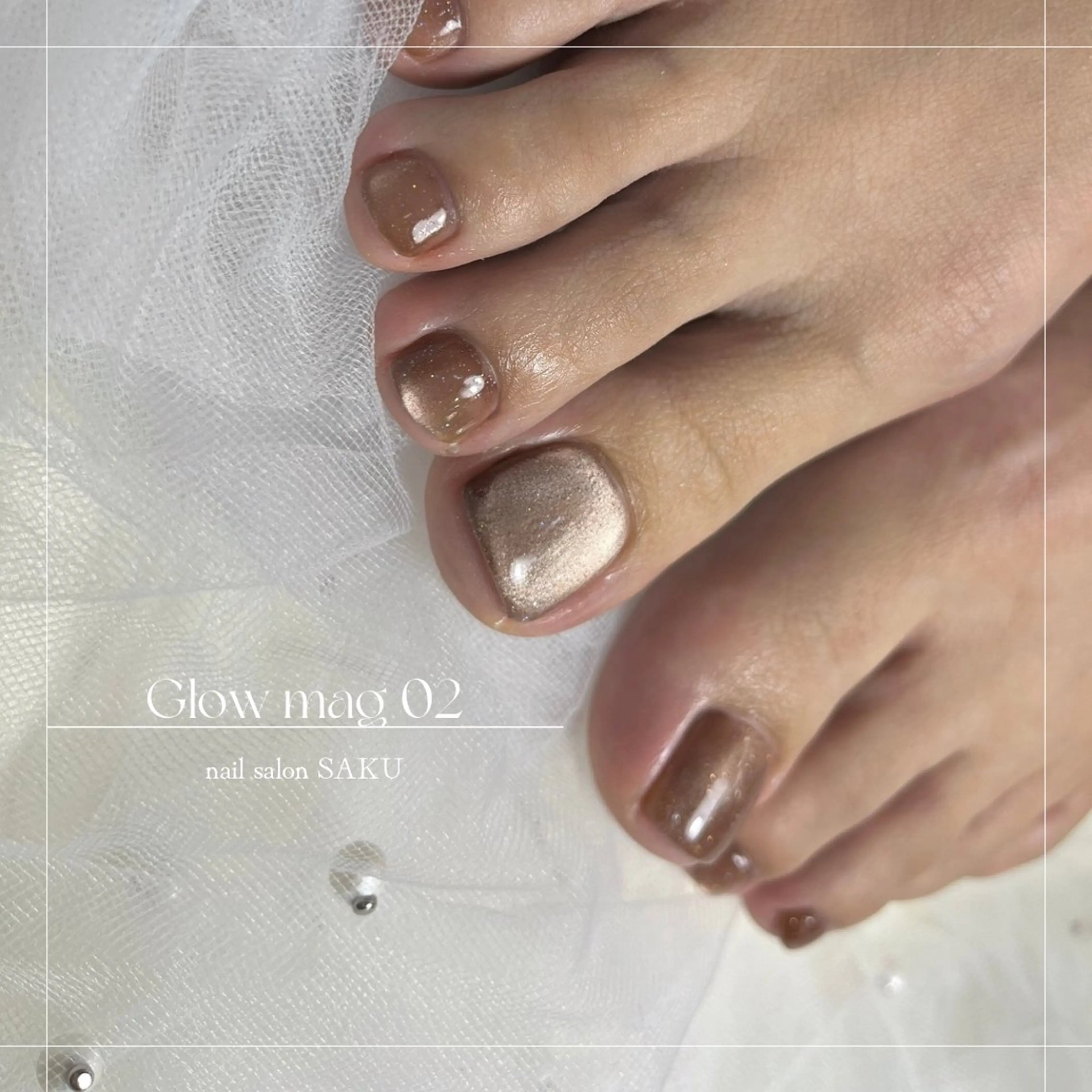 ネイル ニュアンスネイル シンプルネイル フットネイル SAKU nail 作島茜のネイルデザイン