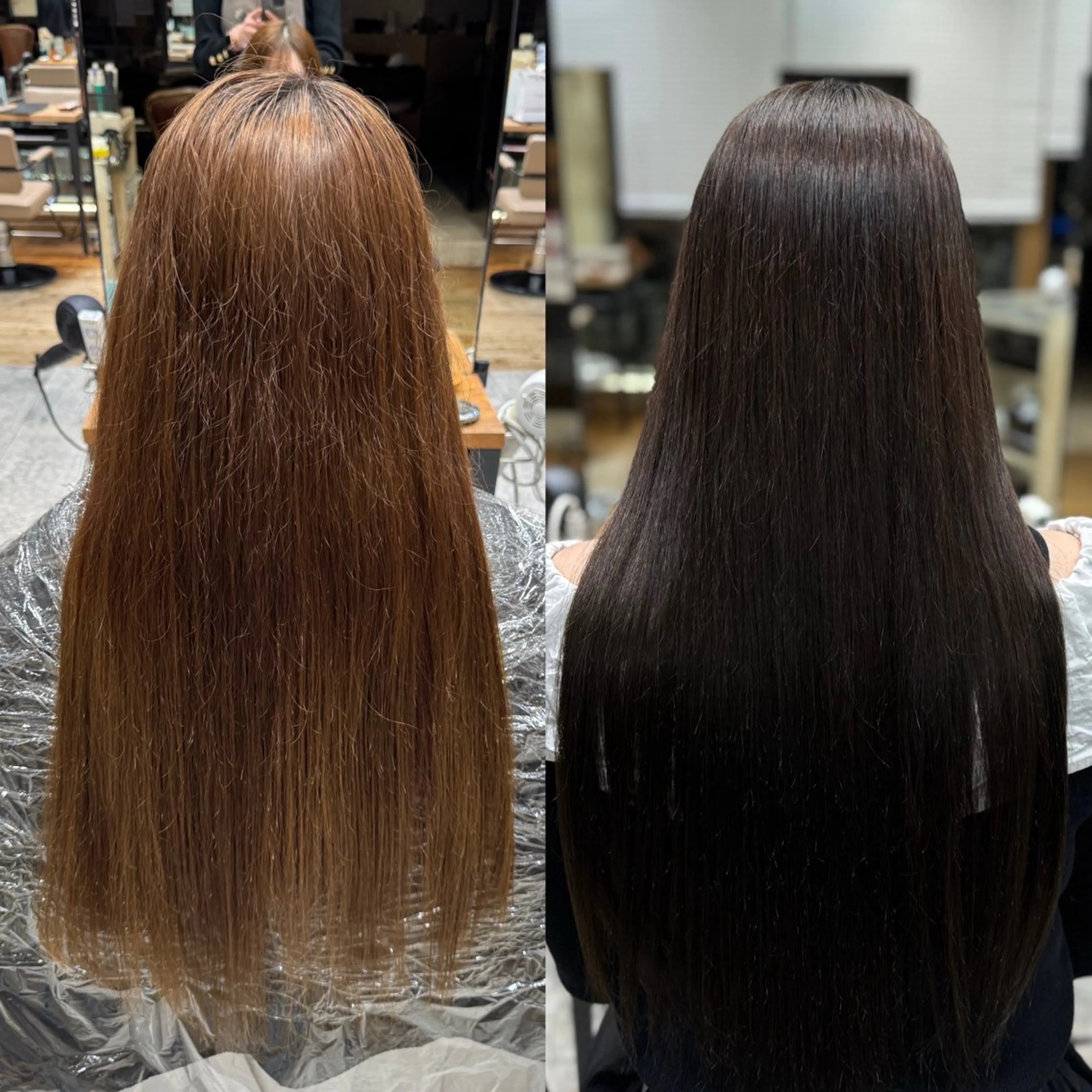 ロング カラー ベージュカラー ブリーチ ブラウンカラー ショコラベージュ チョコレートブラウン ヘアカラー レイヤー/顔まわり/ 透明感カラー/れいなのヘアスタイル