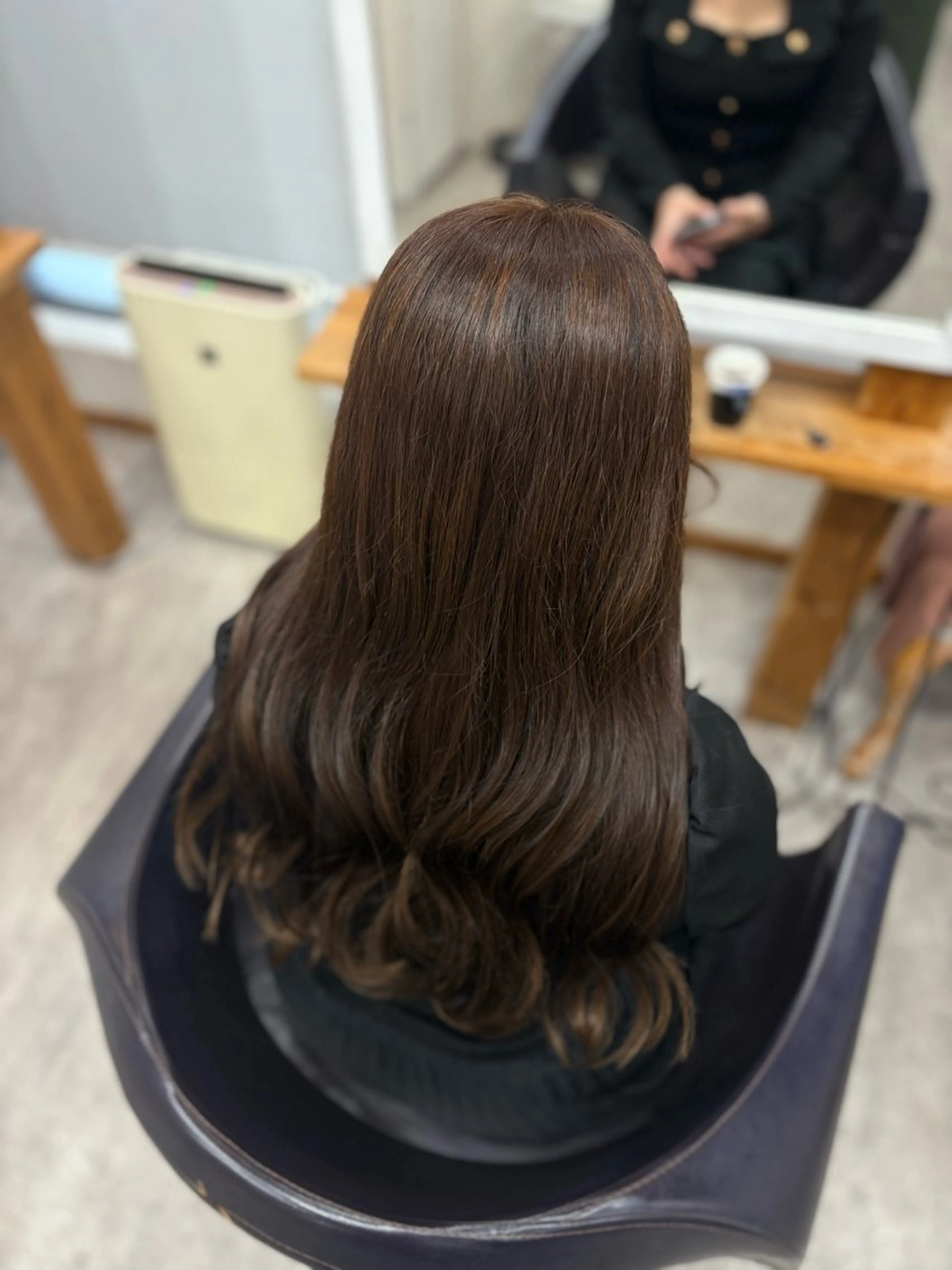 ロング チョコレートブラウン カット ヘアカラー CHISAKI 🎀のヘアスタイル