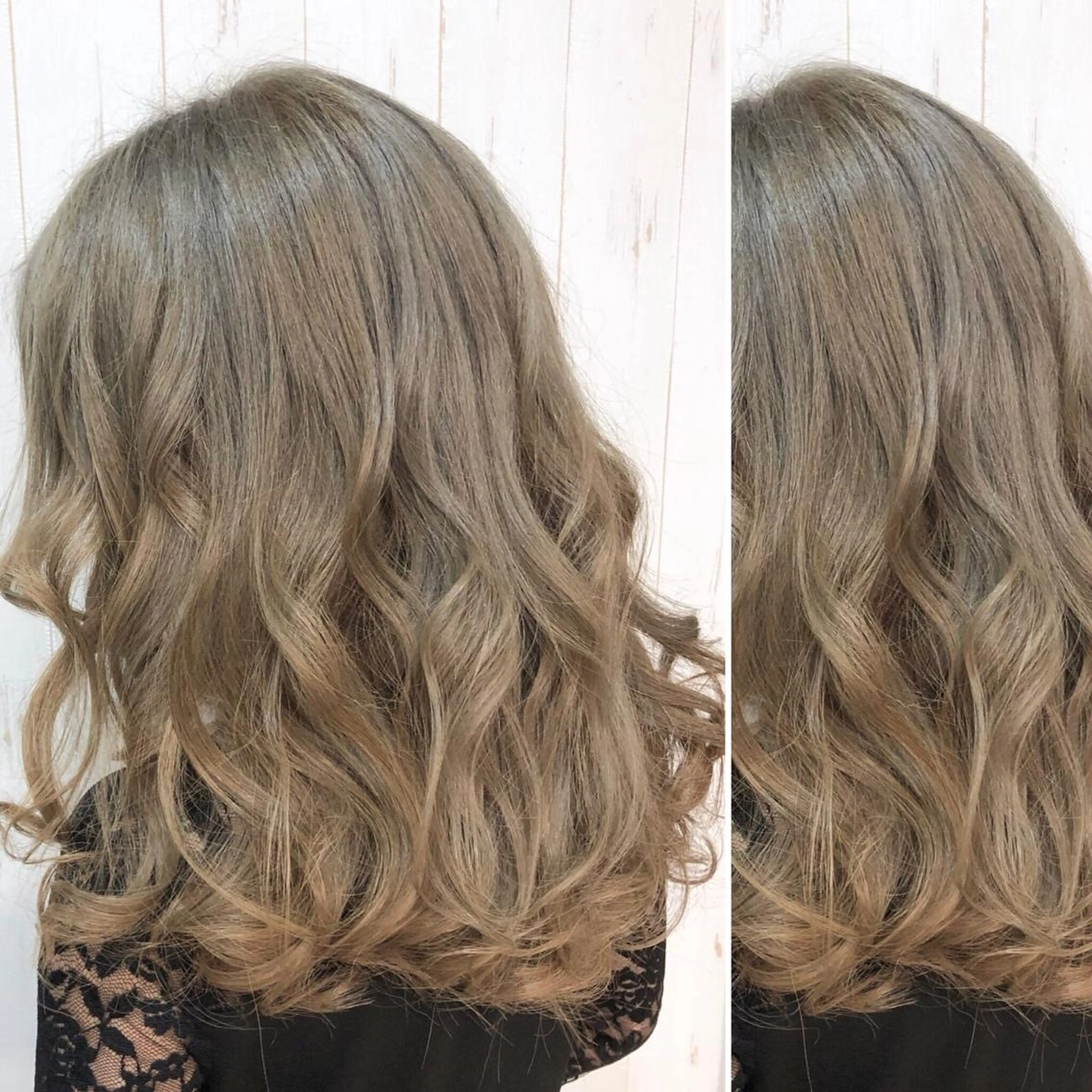 ロング カラー JuNブリーチに 縮毛矯正するプロのヘアスタイル