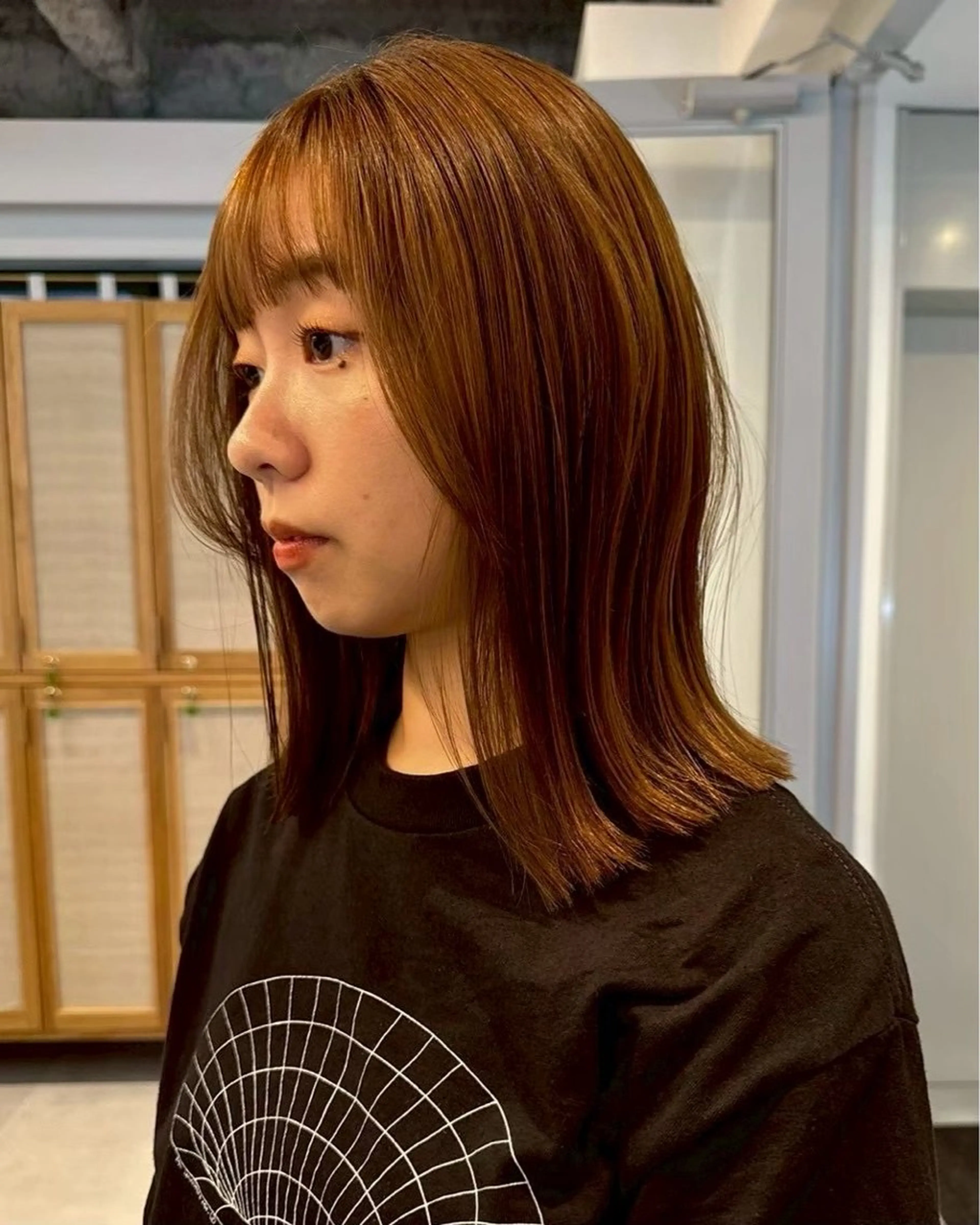 ミディアム 髪質改善 縮毛矯正 トリートメント nok Kaoriのヘアスタイル