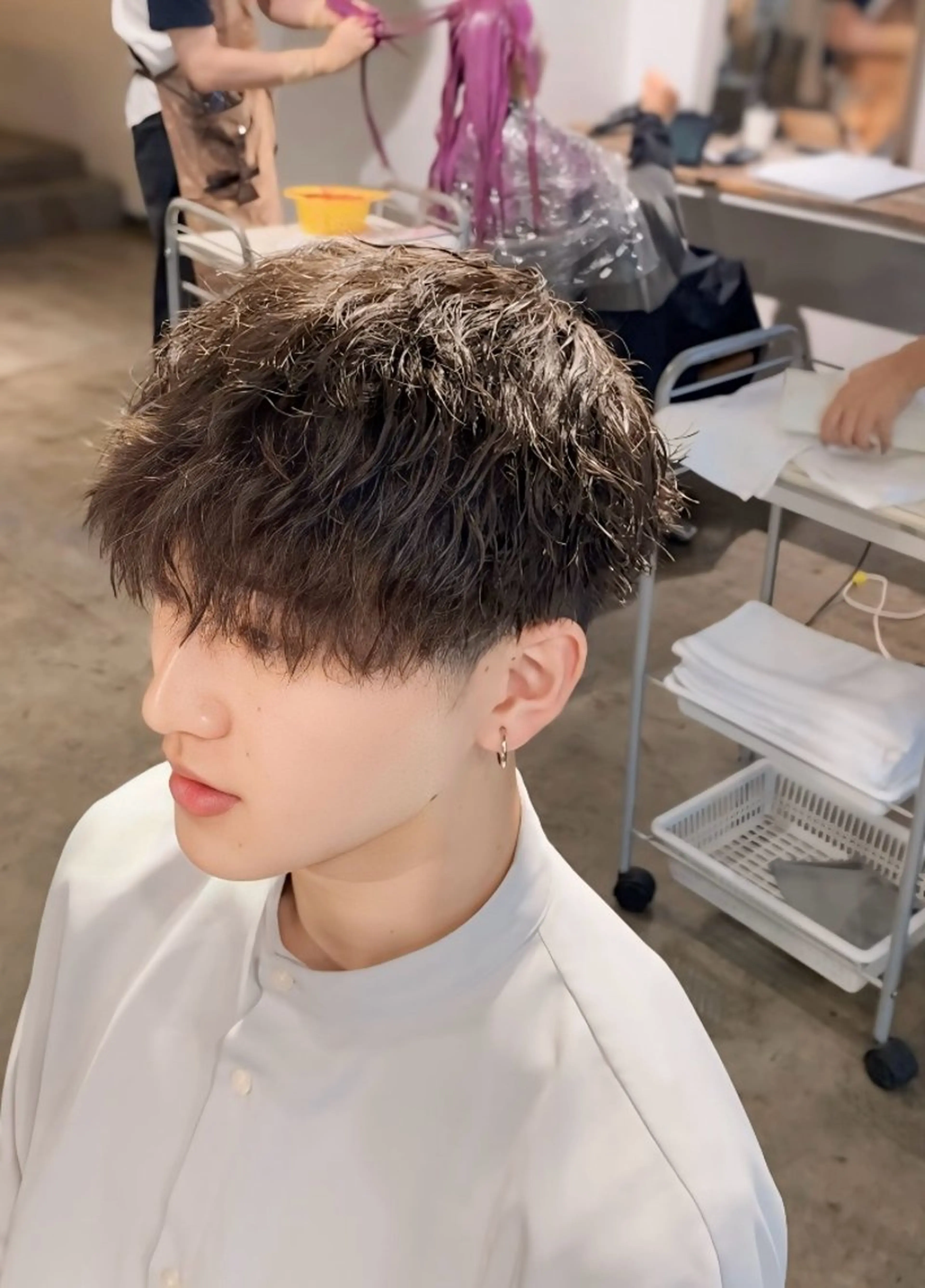 パーマ メンズ マッシュ 刈り上げ メンズパーマ 特化/中川拓也のヘアスタイル