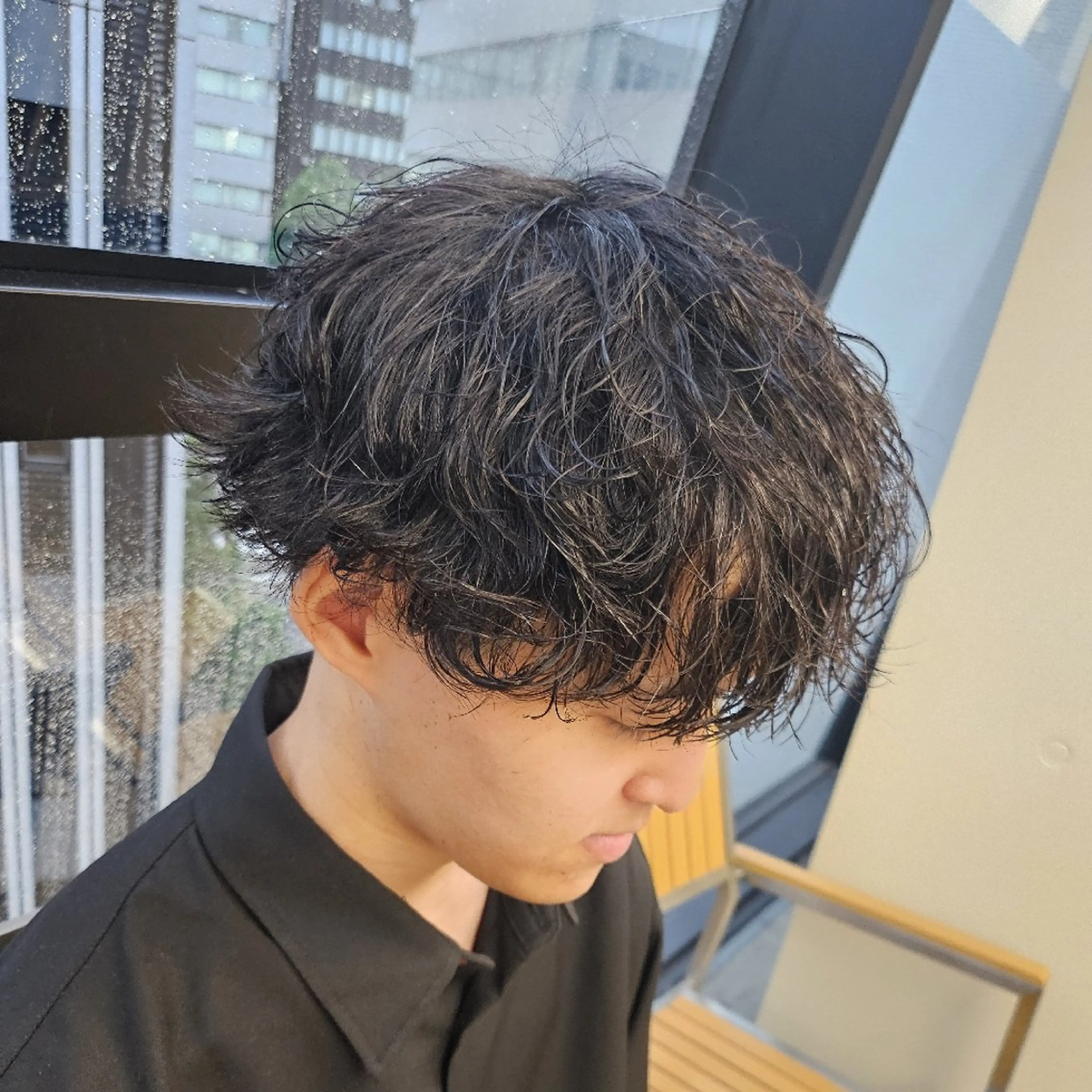 メンズ ショート パーマ ☀️ボブスタイル特化 大山あさひ☀️のヘアスタイル