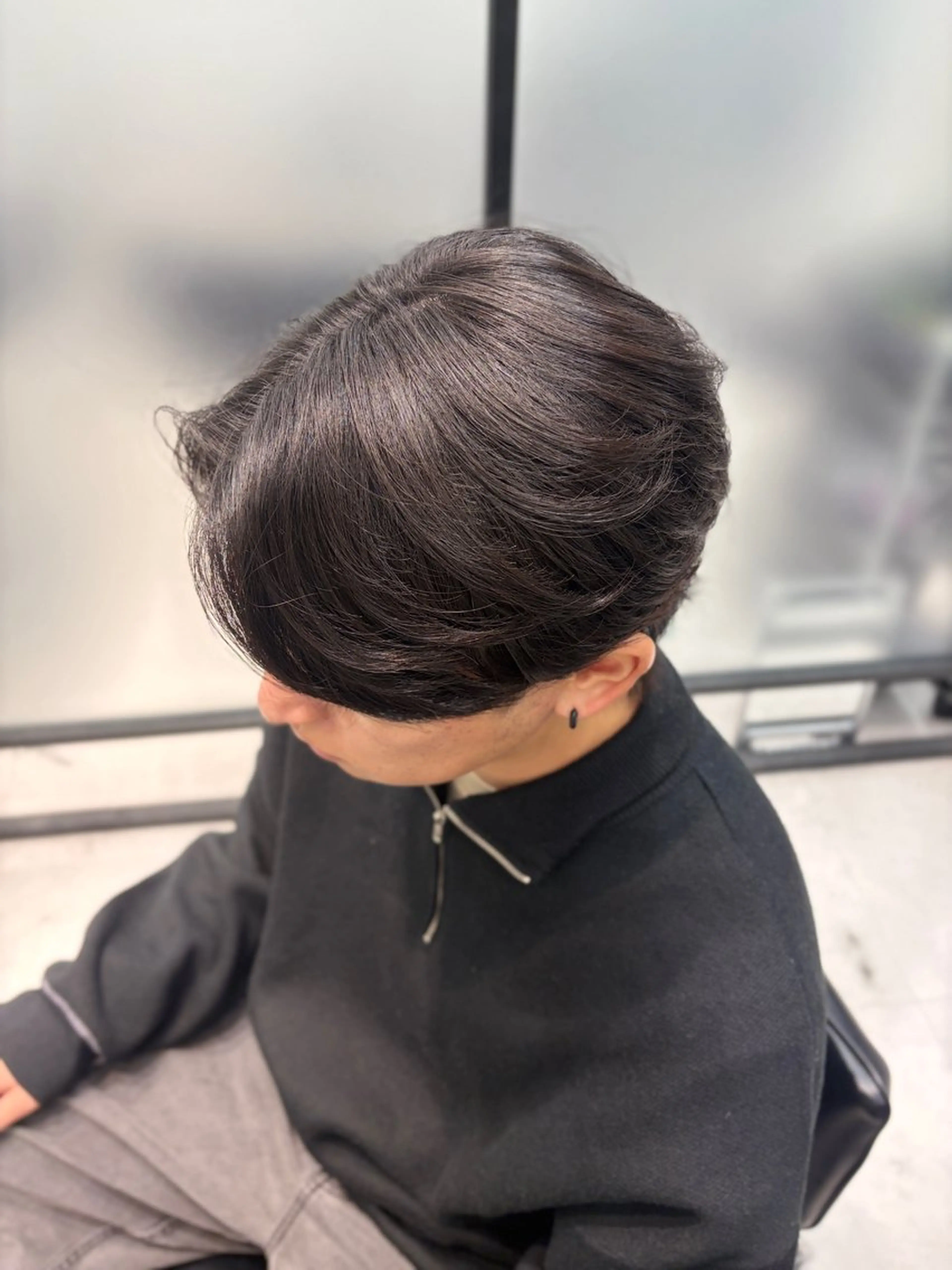 メンズ センターパート カット 縮毛矯正 曲がる縮毛矯正/ メンズパーマ森隆之介のヘアスタイル