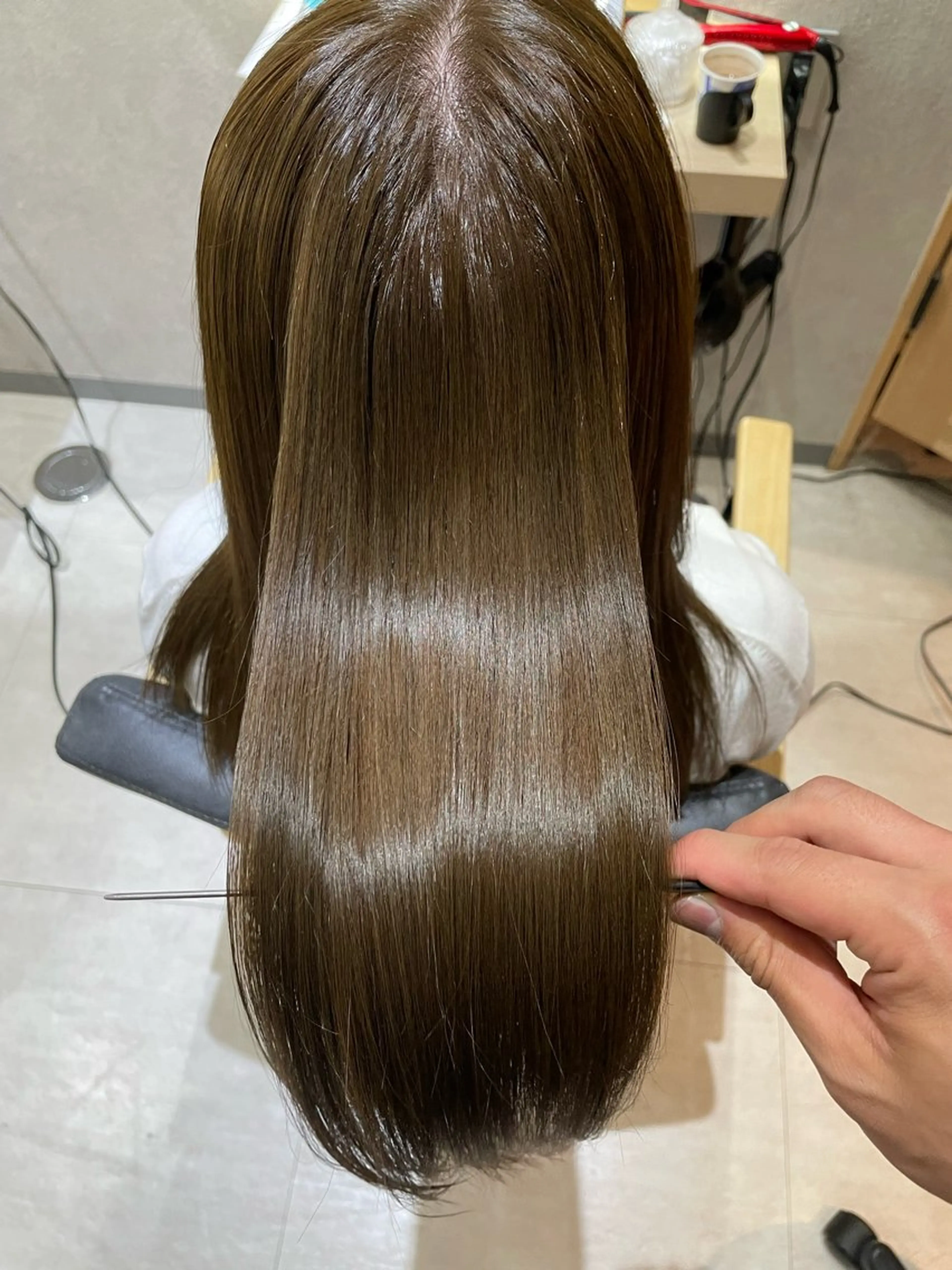 ロング カラー フェイスレイヤー/ 小顔/髪質改善　関のヘアスタイル