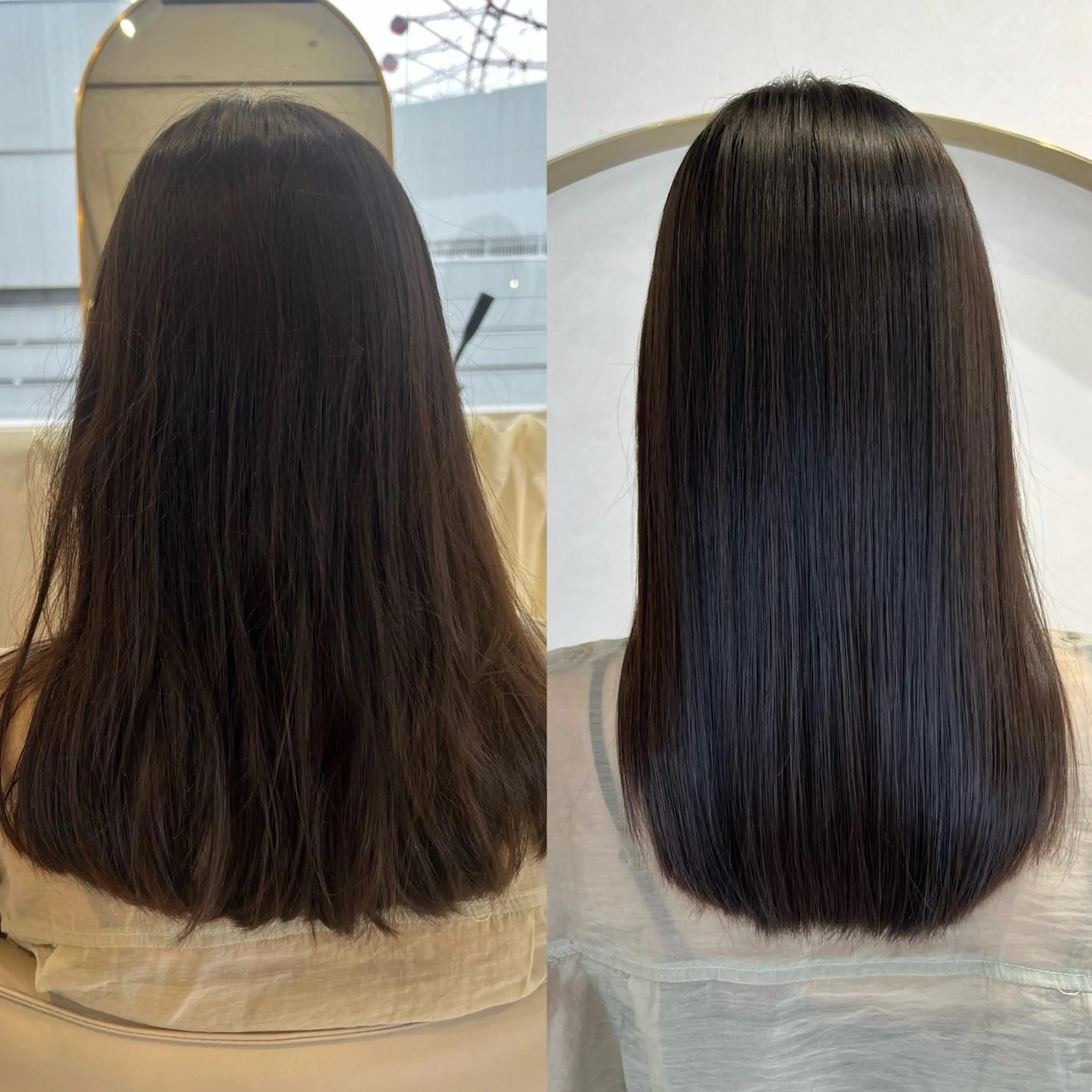 ロング パーマ 髪質改善 酸性ストレート ストレートパーマ ﾐﾚｲ/ﾐﾙｸﾃｨｰ ｶﾗｰ/梅田美容室のヘアスタイル