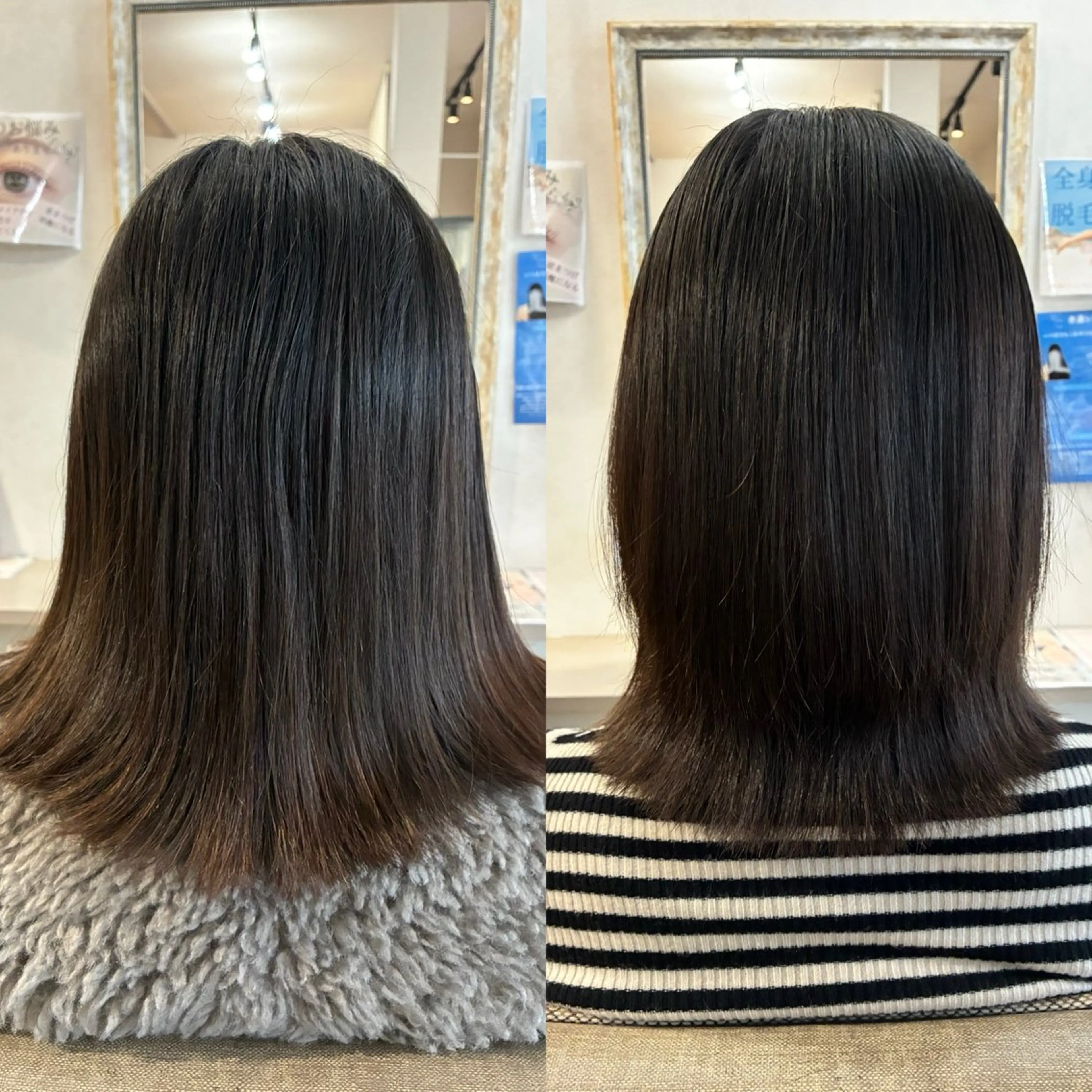 ミディアム レイヤーカット 宇田津 文那のヘアスタイル