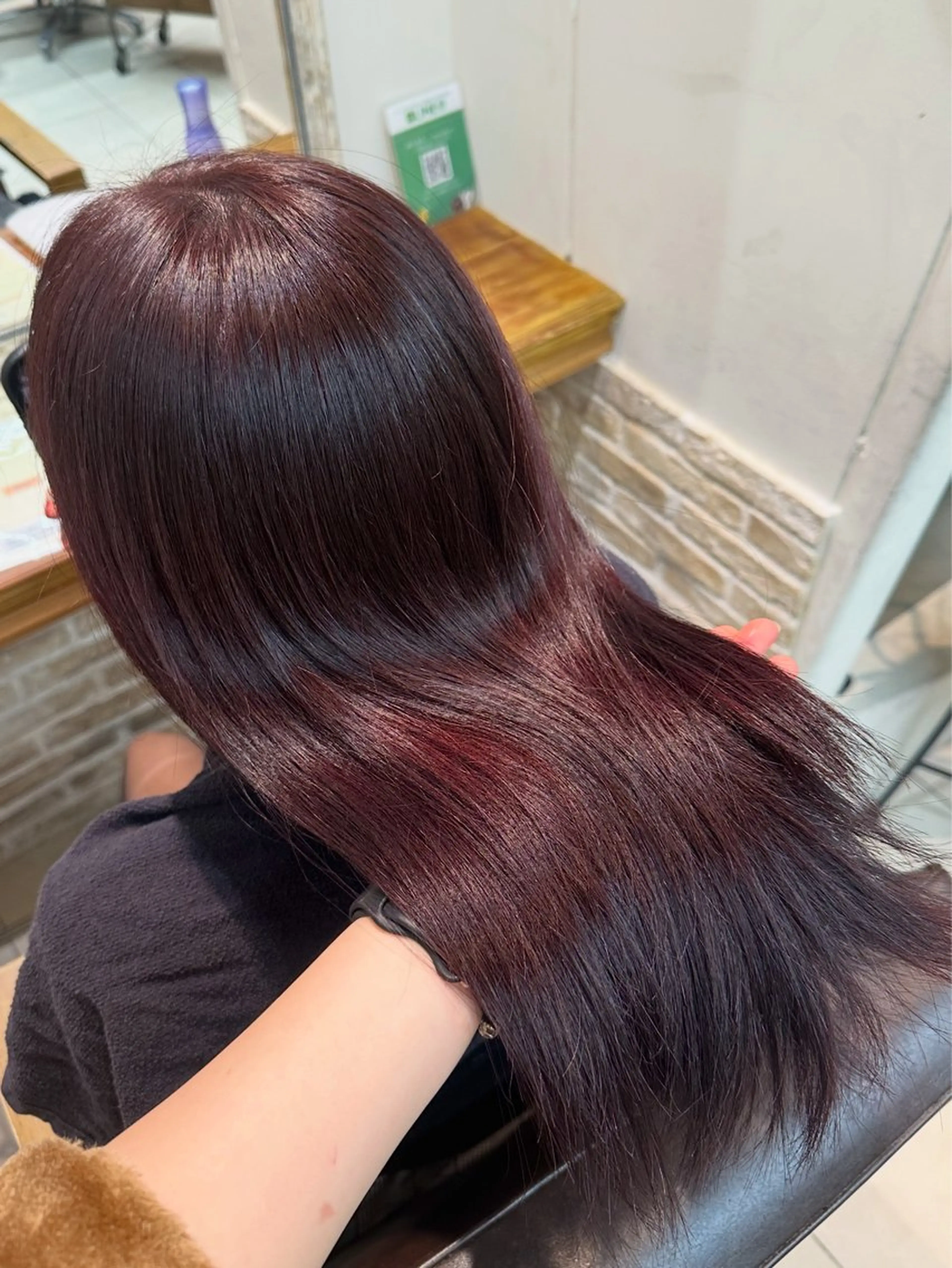 ミディアム カラー ヘアカラー トリートメント 縮毛矯正/髪質改善 🌿/ベージュ🤎のヘアスタイル