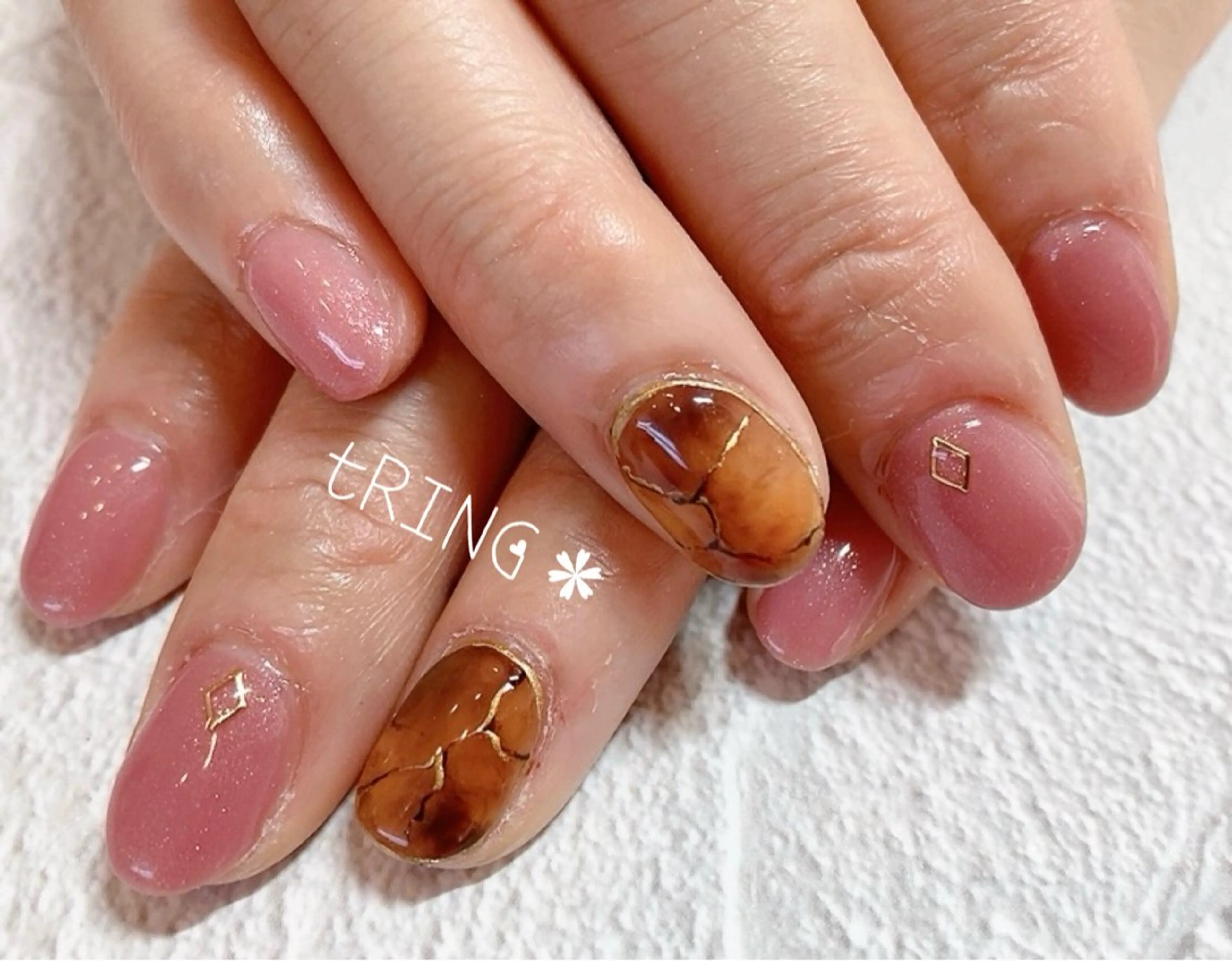 ネイル ハンドネイル tRING＊ しいの木台のネイルデザイン