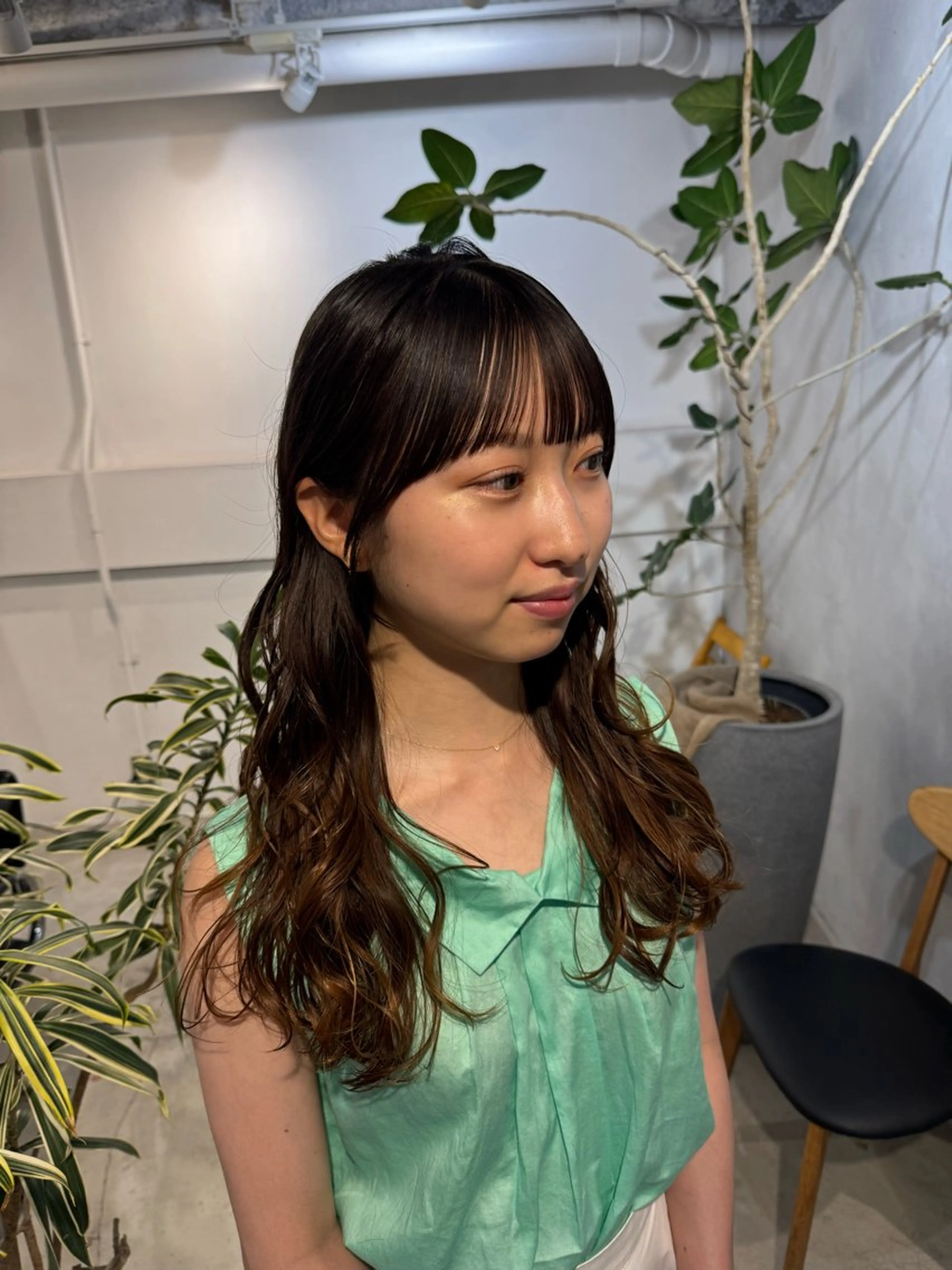 セミロング カット ヘアカラー トリートメント 顔周りcut・ご相談 ＝新宿しずく🇰🇷のヘアスタイル