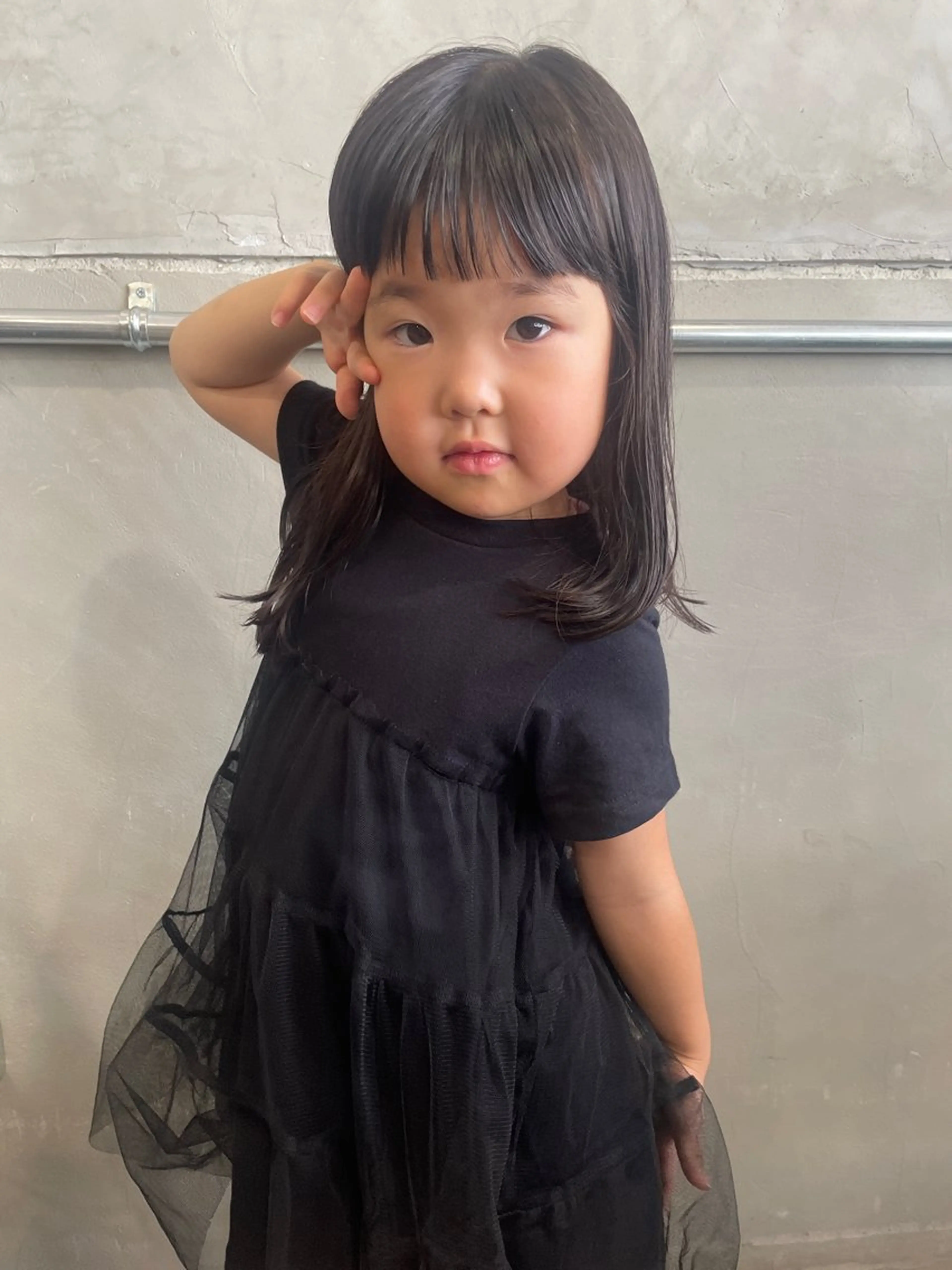 セミロング キッズ カット さの あやねのヘアスタイル