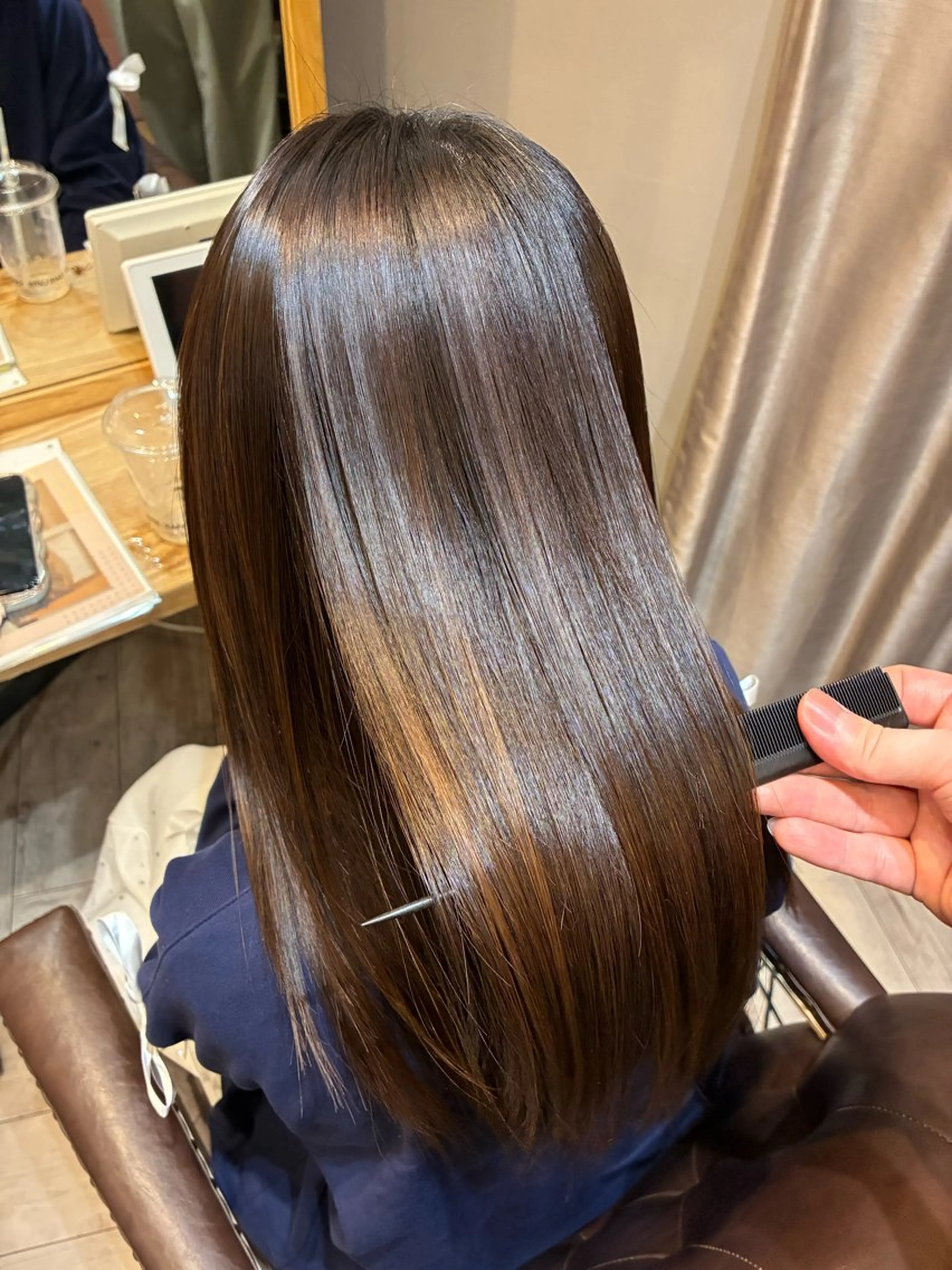 セミロング 縮毛矯正 shiomi H TARUMI所属・中野 佑麻のヘアスタイル