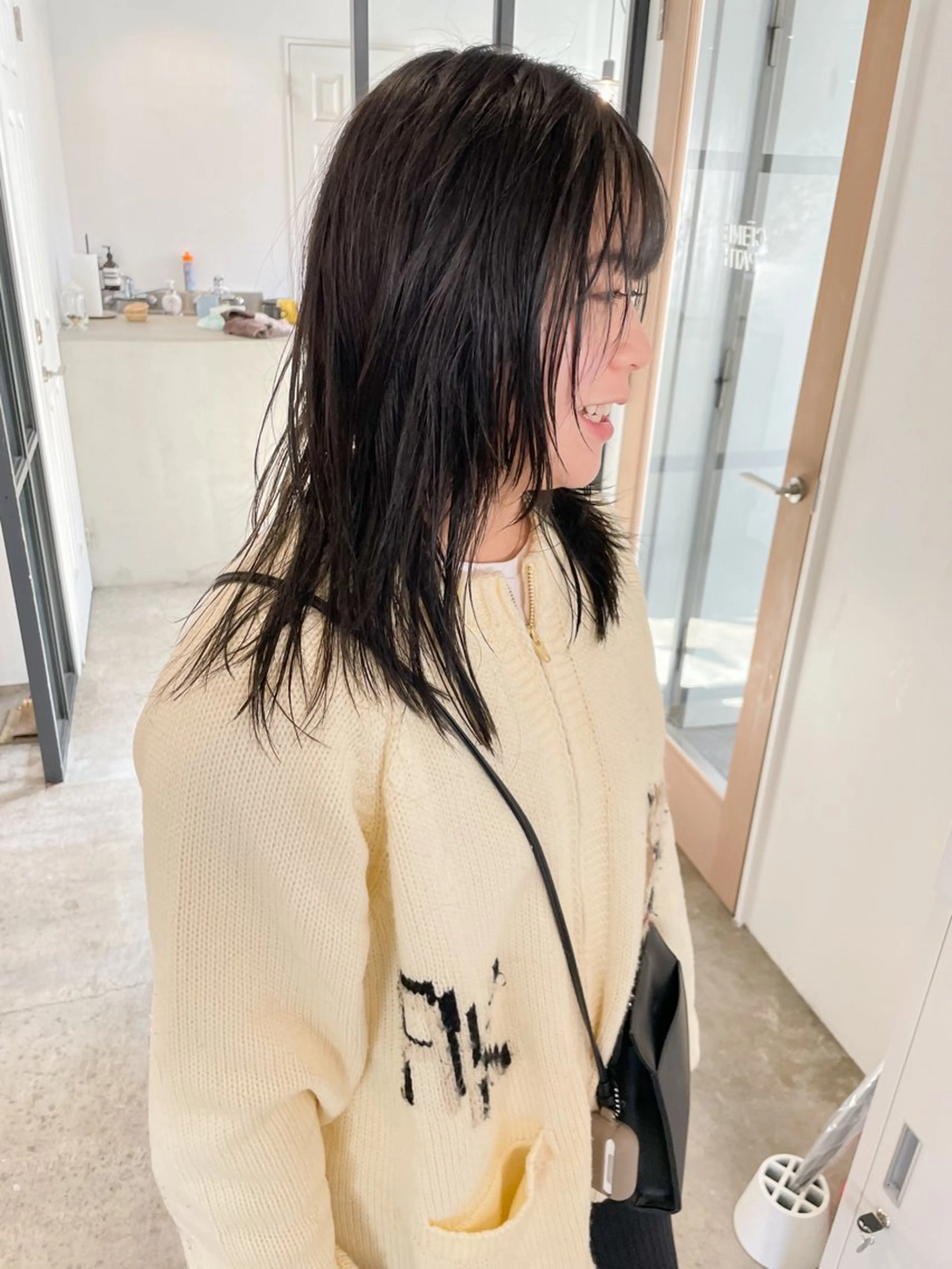 ミディアム カラー レイヤーカット ウルフカット カット ヘアカラー トリートメント Takuma Suzuki中目黒のヘアスタイル